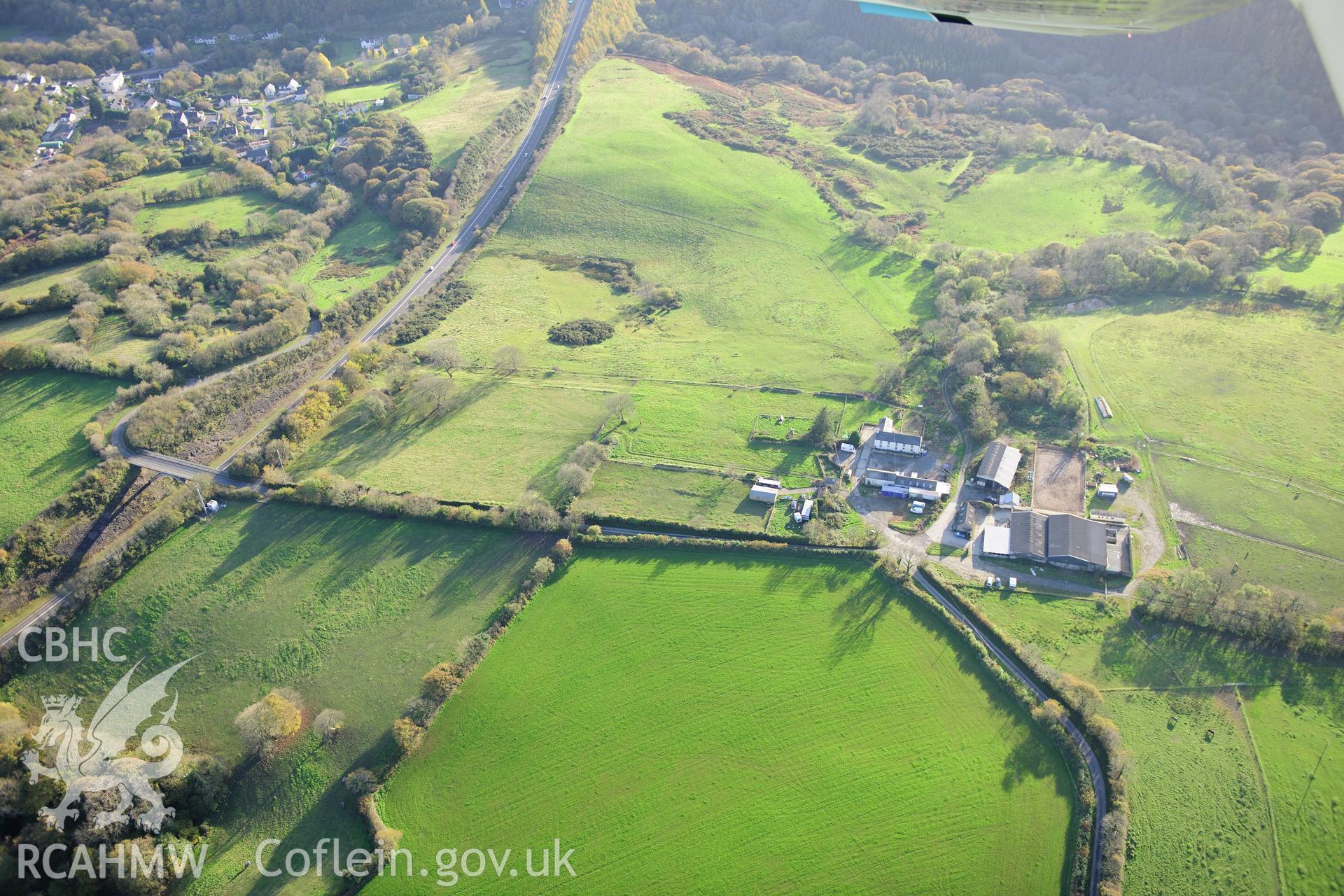 RCAHMW colour oblique photograph of Kilgetty House Garden. Taken by Toby Driver on 26/10/2012.