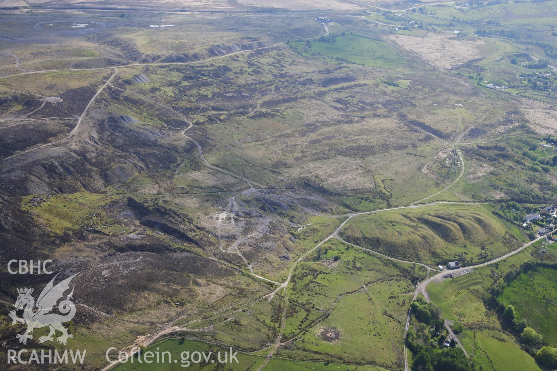 RCAHMW colour oblique photograph of Llanelly Hill landscape. Taken by Toby Driver on 22/05/2012.