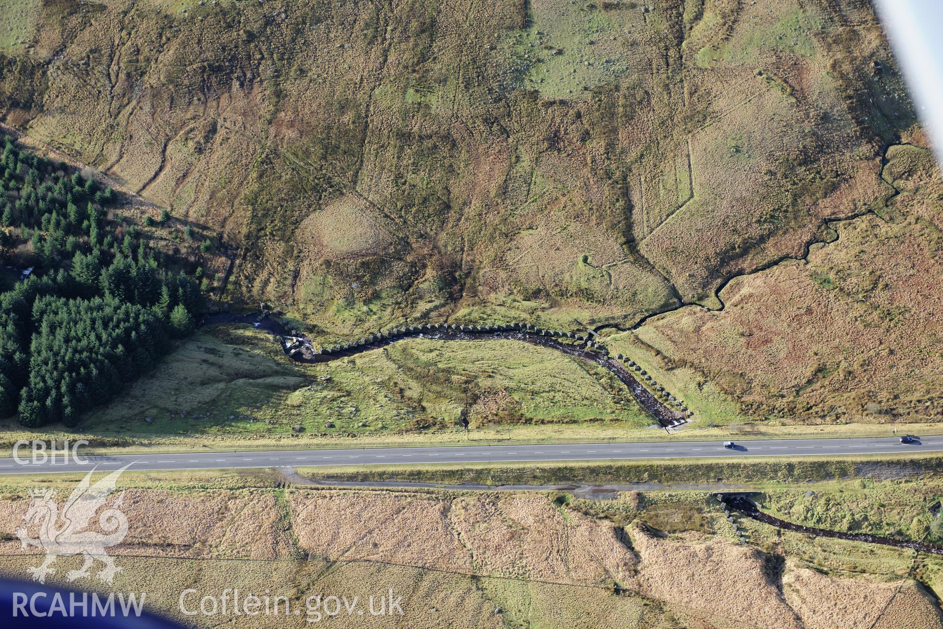 RCAHMW colour oblique photograph of Storey Arms anti-invasion defences. Taken by Toby Driver on 28/11/2012.