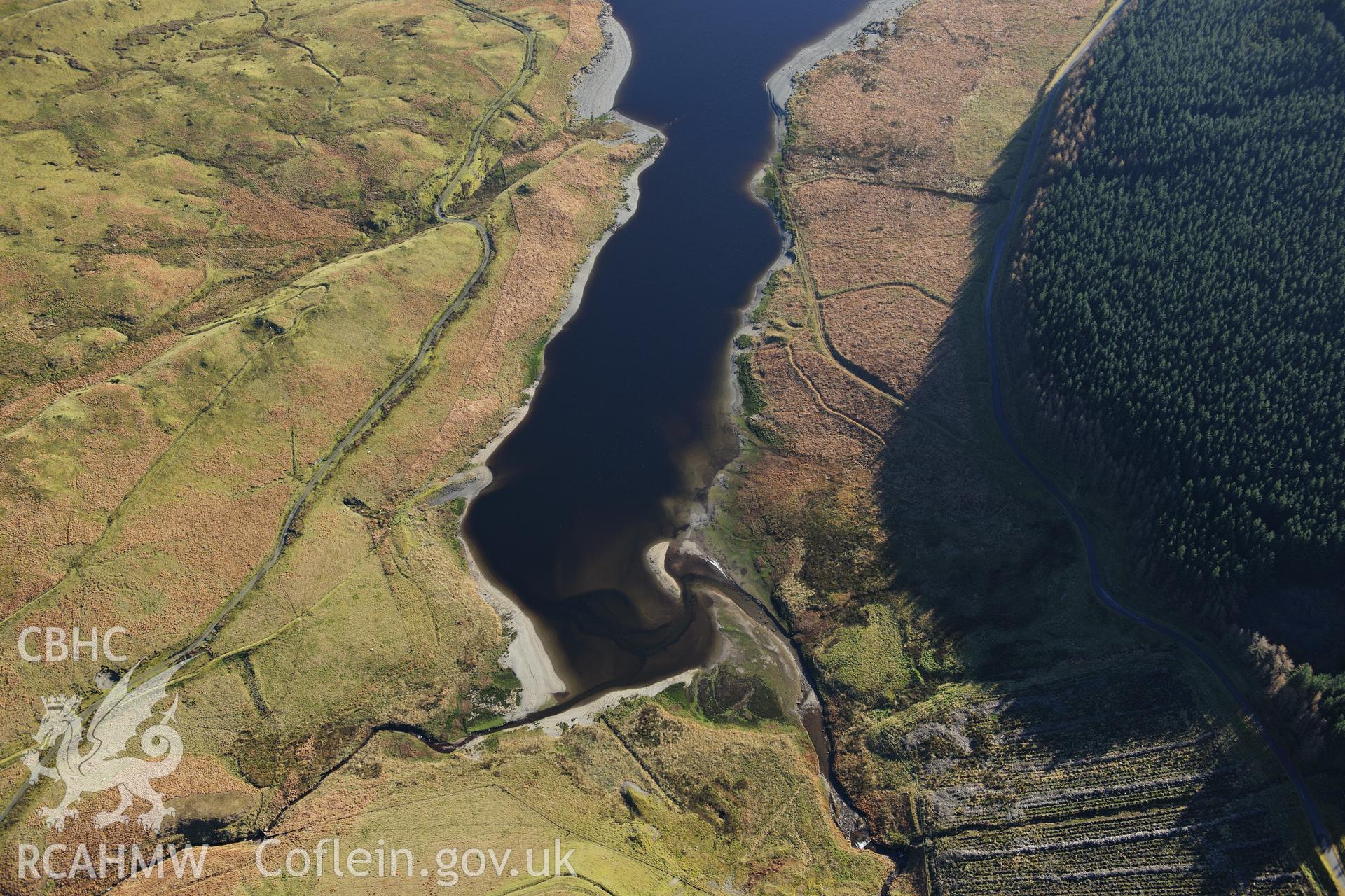 RCAHMW colour oblique photograph of South Cambrian Lead mine. Taken by Toby Driver on 05/11/2012.