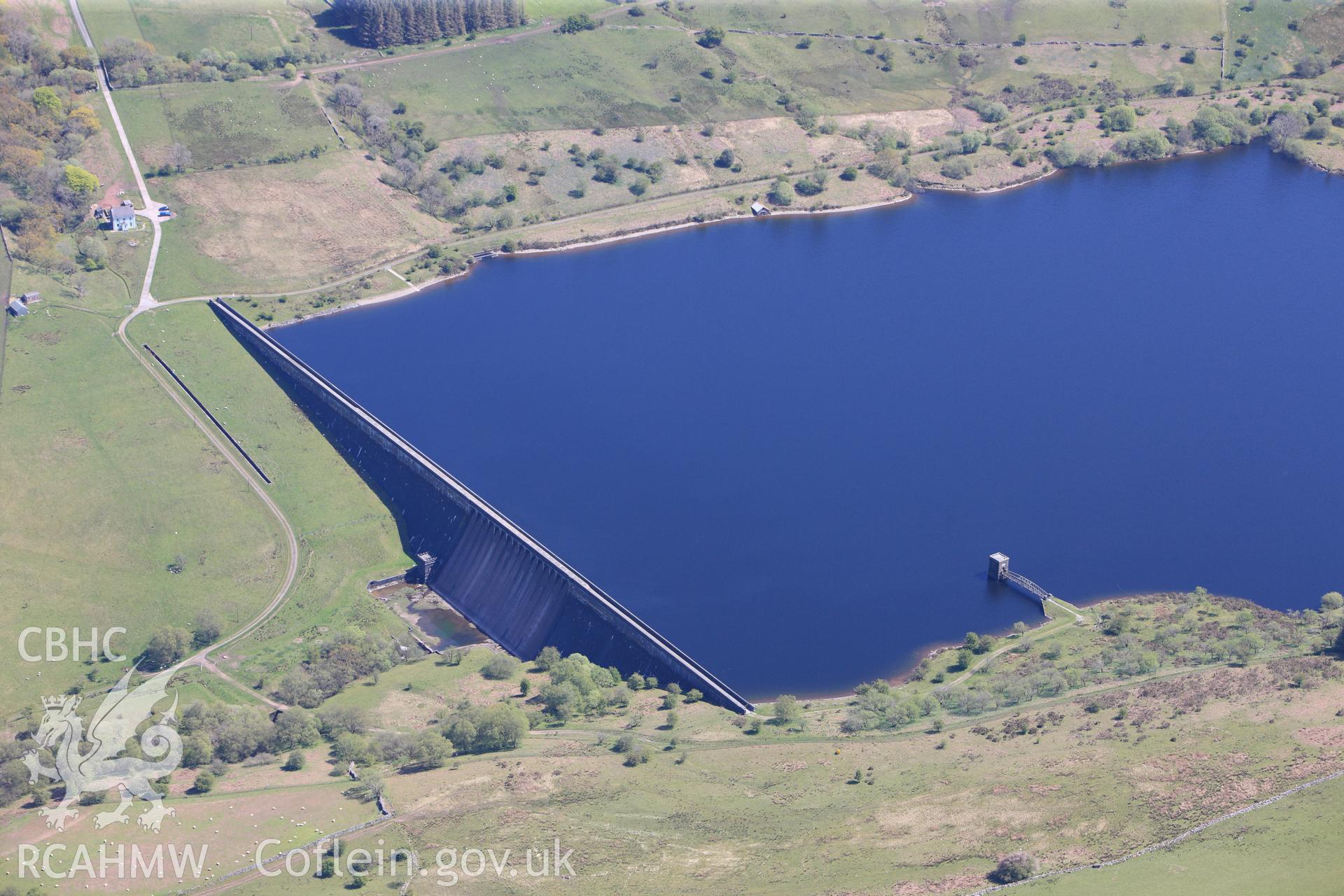 RCAHMW colour oblique photograph of Cray Reservoir. Taken by Toby Driver on 22/05/2012.