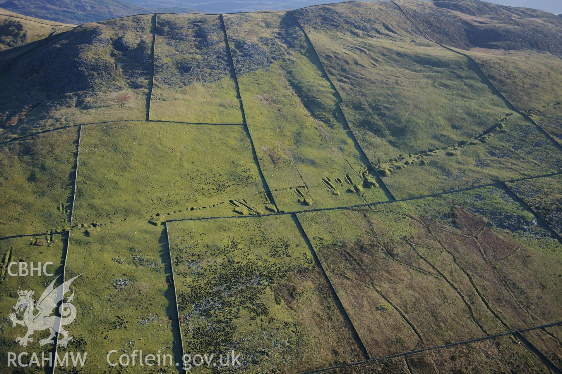 RCAHMW colour oblique photograph of Egryn manganese mine. Taken by Toby Driver on 10/12/2012.