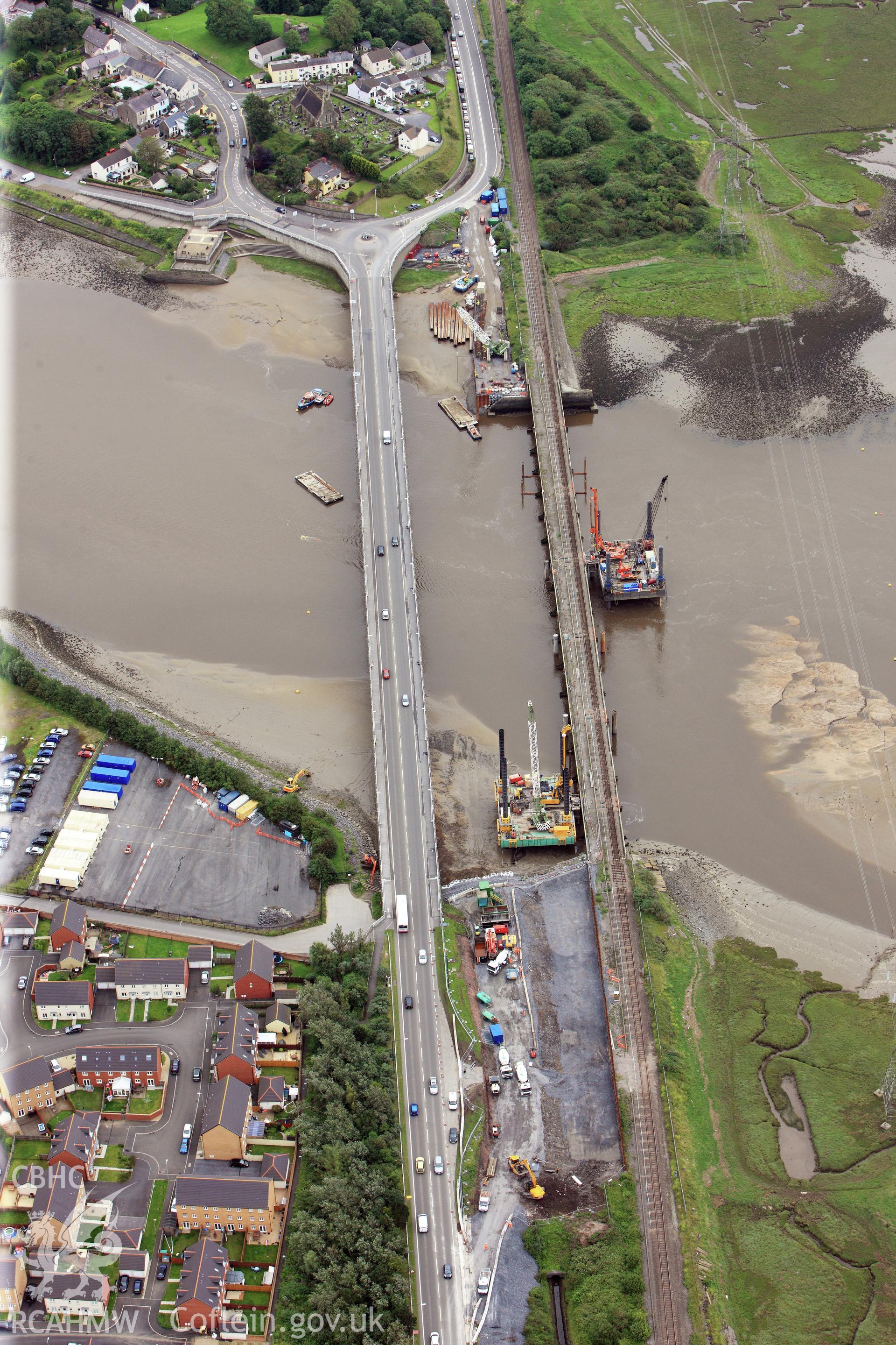 RCAHMW colour oblique photograph of Loughur Viaduct. Taken by Toby Driver on 05/07/2012.