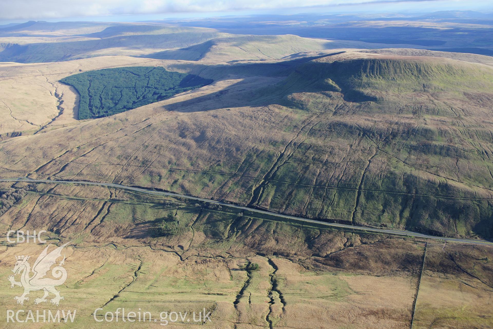 RCAHMW colour oblique photograph of Blaen Crai pillow mounds. Taken by Toby Driver on 28/11/2012.