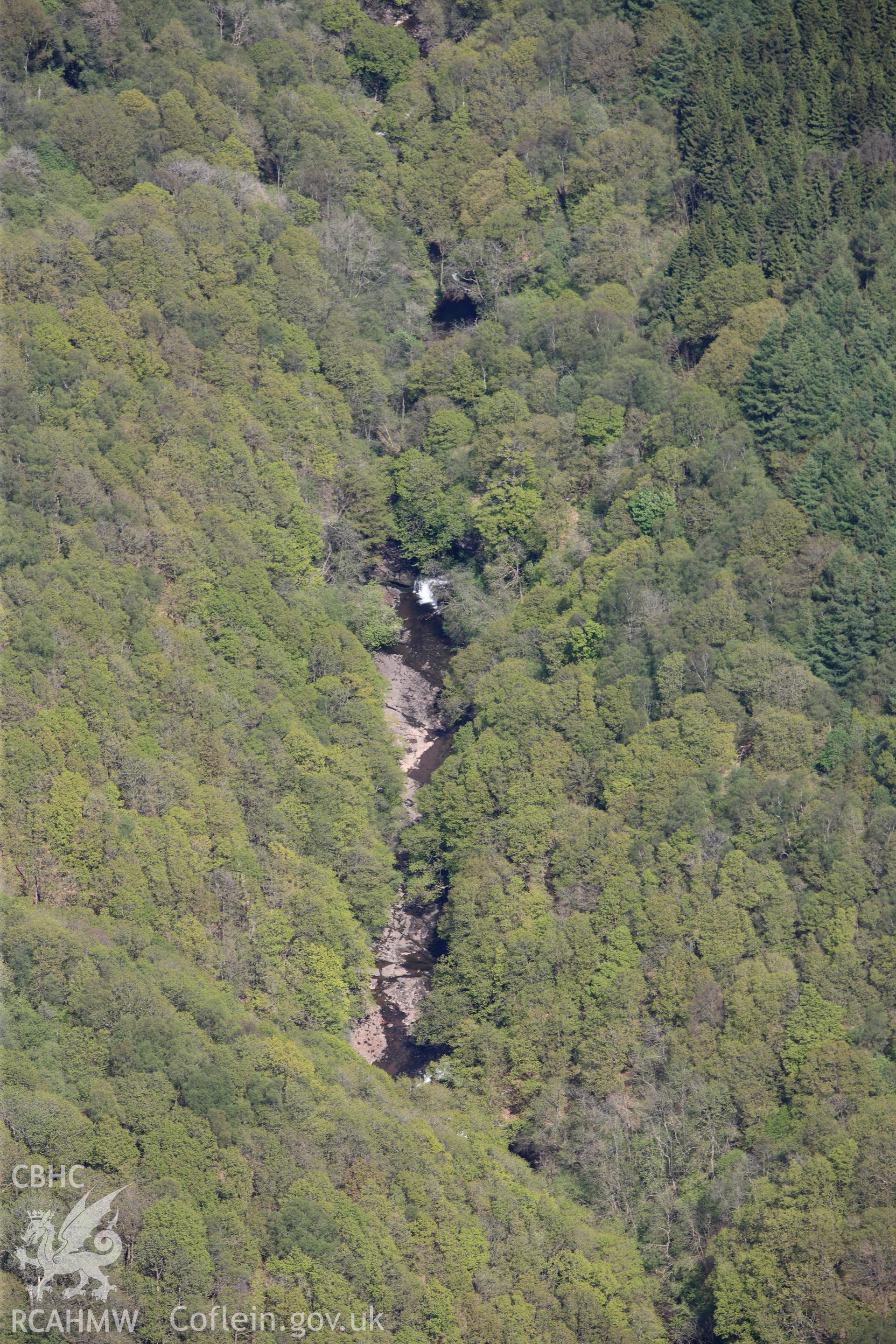 RCAHMW colour oblique photograph of unlocated waterfall near Sgwd yr Eira waterfall, Afon Hepste. Taken by Toby Driver on 22/05/2012.