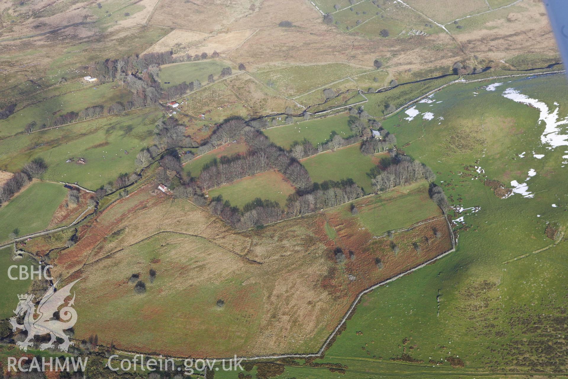 RCAHMW colour oblique photograph of Tan Bylchau, Cairn I & Cairn II. Taken by Toby Driver on 07/02/2012.