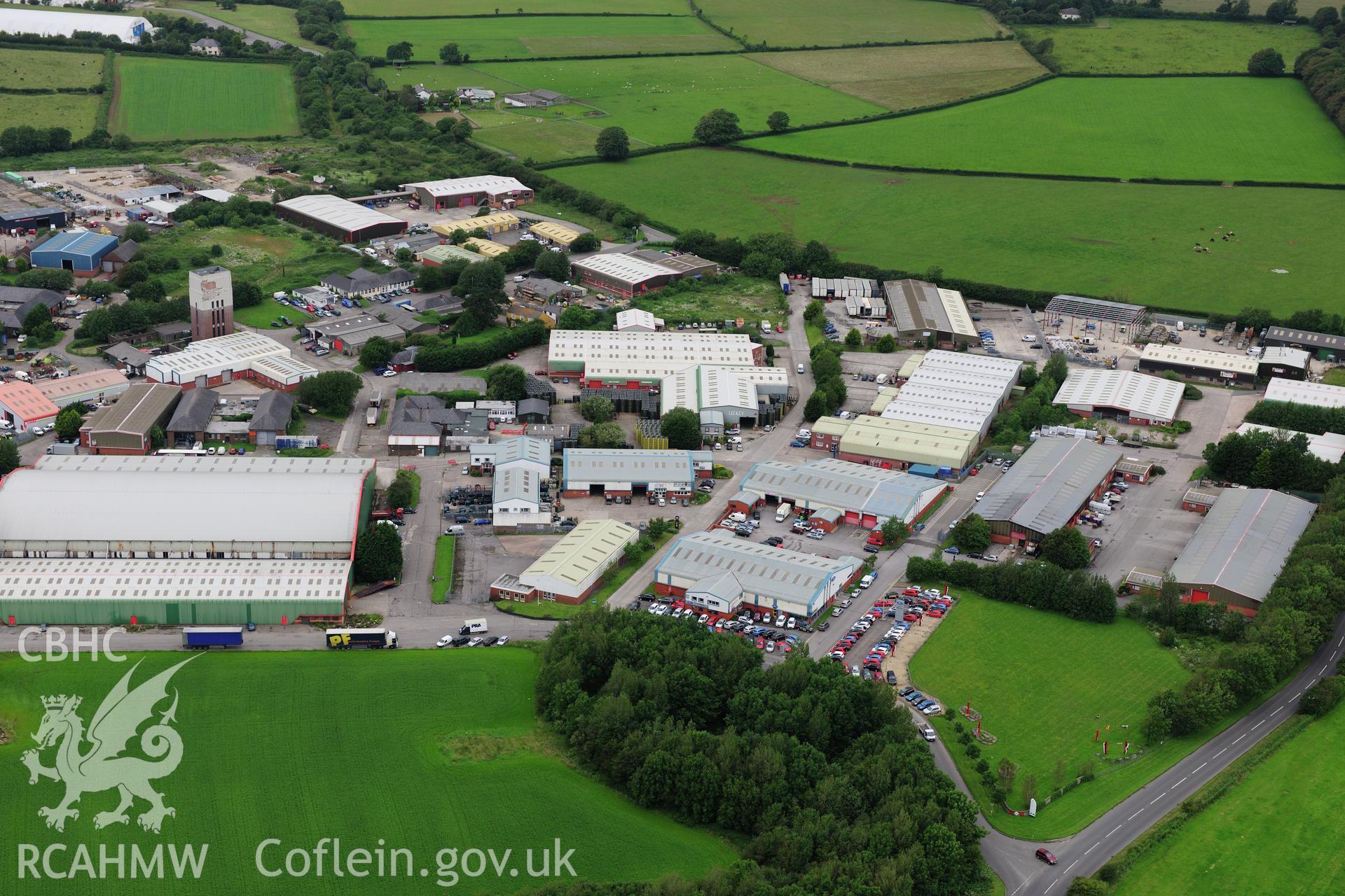 RCAHMW colour oblique photograph of Vale Business Park. Taken by Toby Driver on 05/07/2012.