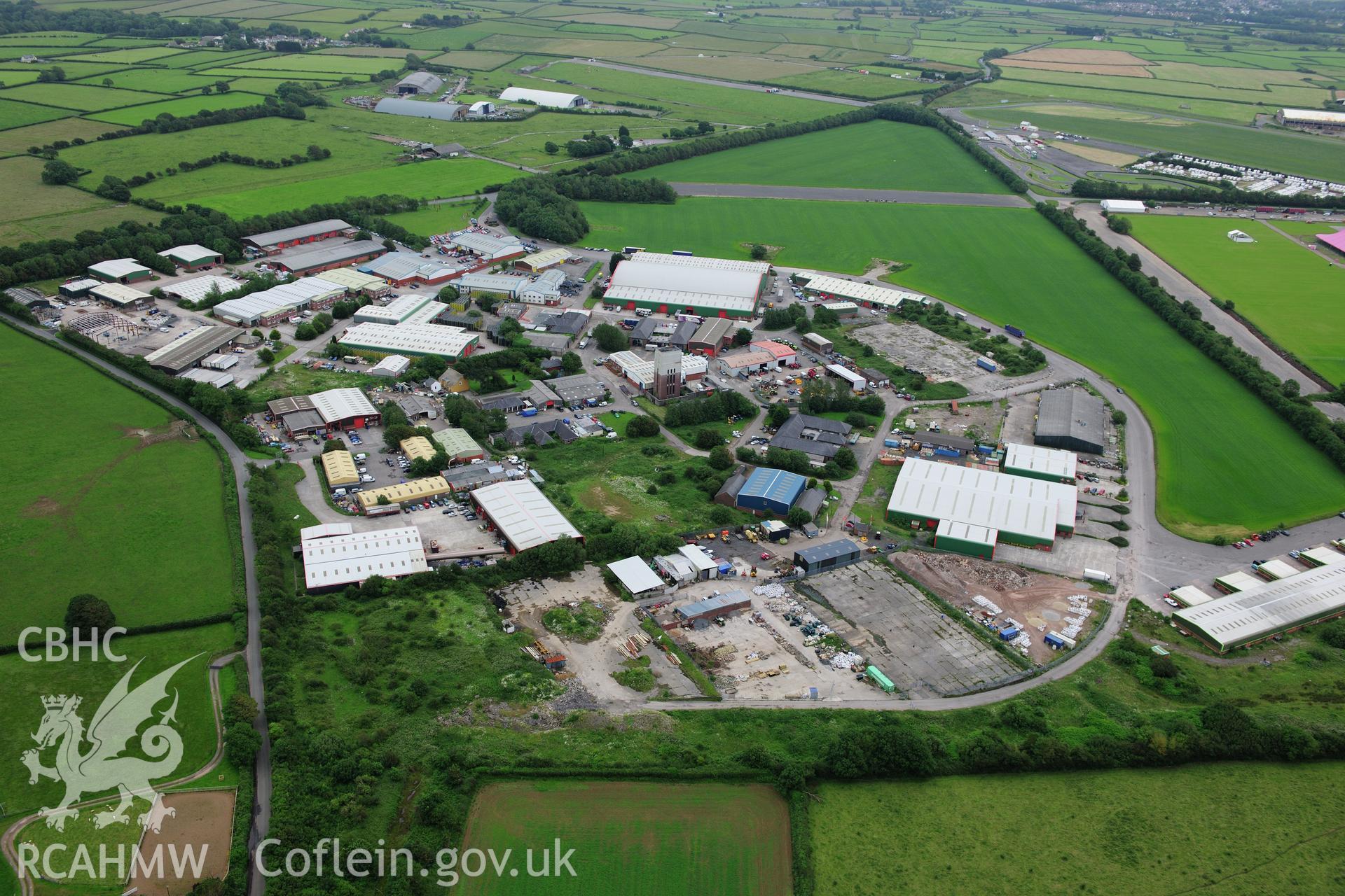 RCAHMW colour oblique photograph of Vale Business Park. Taken by Toby Driver on 05/07/2012.
