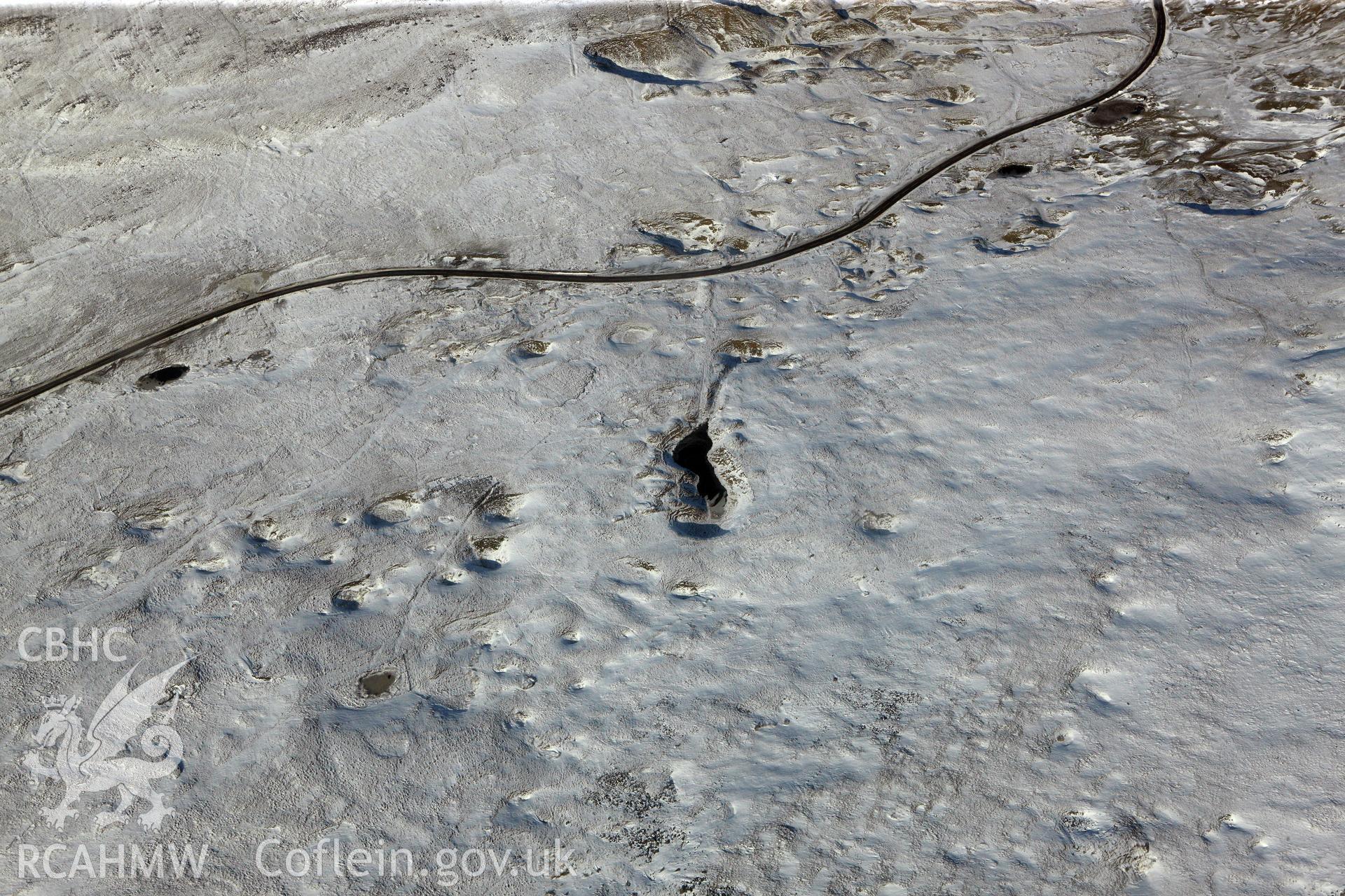 RCAHMW colour oblique photograph of Foel Fawr Trackway. Taken by Toby Driver on 02/02/2012.