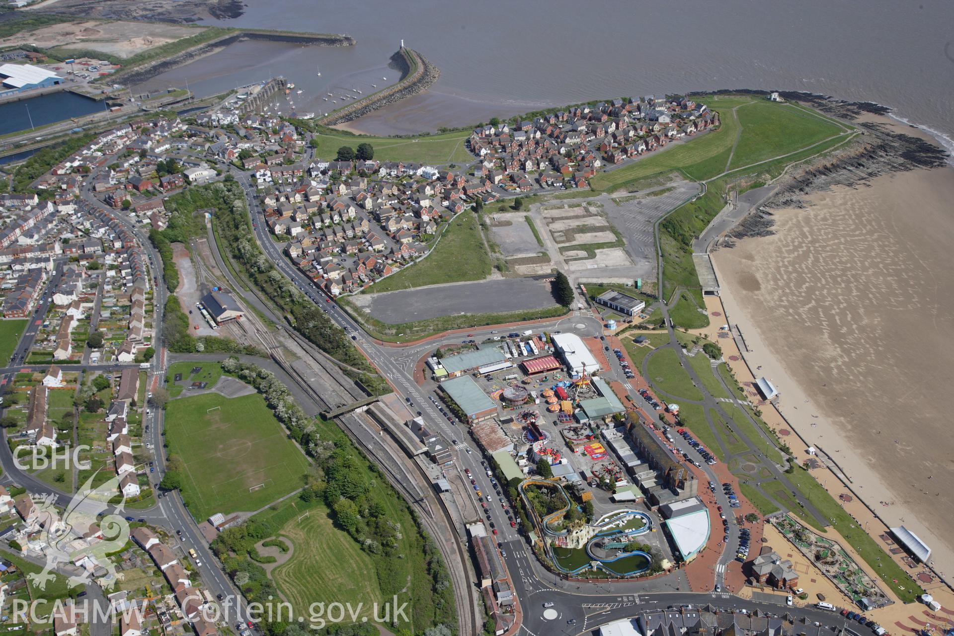 RCAHMW colour oblique photograph of Barry Island Pleasure Park, recorded prior to demolition. Taken by Toby Driver on 22/05/2012.