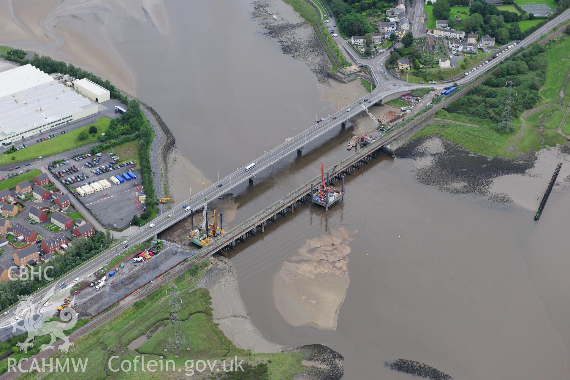 RCAHMW colour oblique photograph of Loughur Viaduct. Taken by Toby Driver on 05/07/2012.