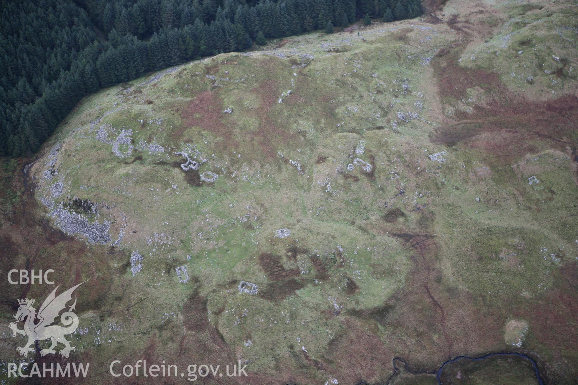 RCAHMW colour oblique photograph of Afon Goch deserted rural settlement. Taken by Toby Driver on 13/01/2012.