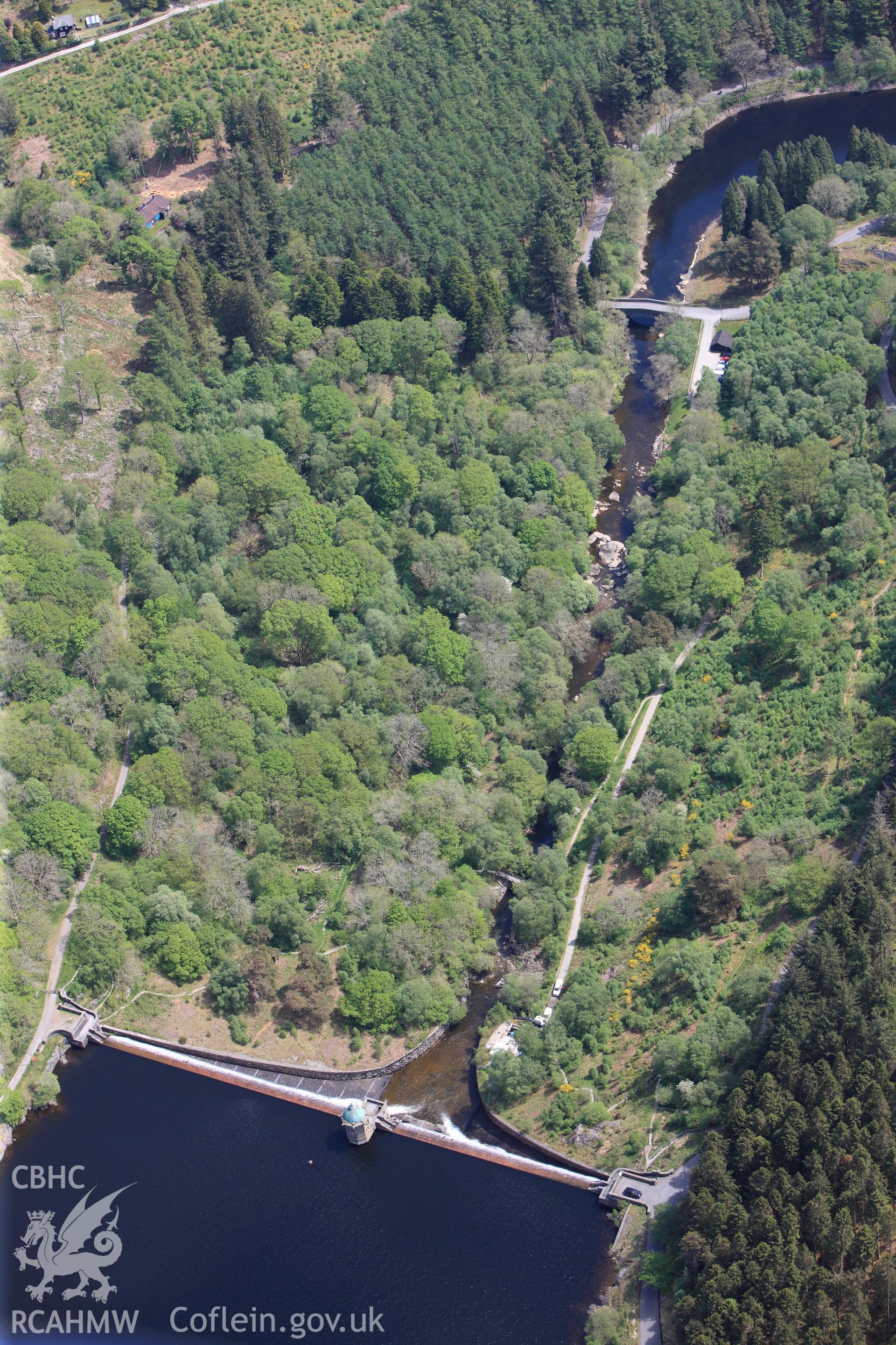 RCAHMW colour oblique photograph of Pont Myllfan Bridge. Taken by Toby Driver on 28/05/2012.