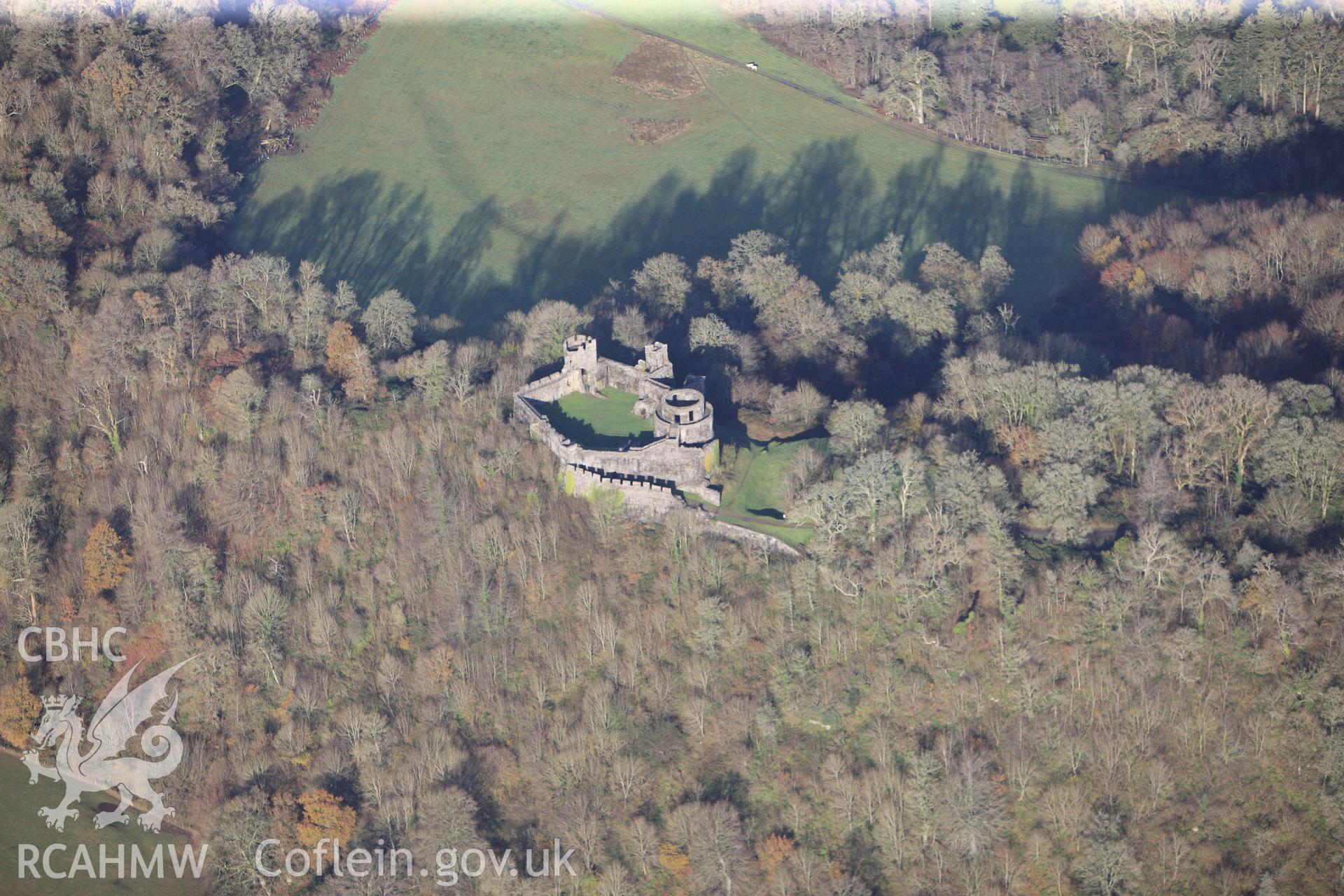 RCAHMW colour oblique photograph of Dinefwr Castle, winter view from south-east. Taken by Toby Driver on 23/11/2012.