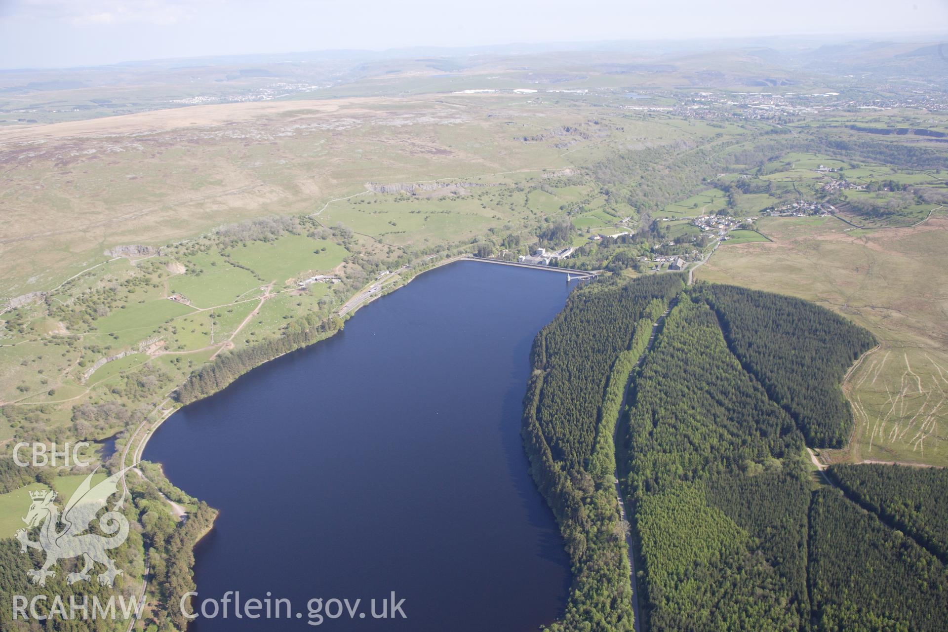 RCAHMW colour oblique photograph of Pontsticill Reservoir. Taken by Toby Driver on 22/05/2012.
