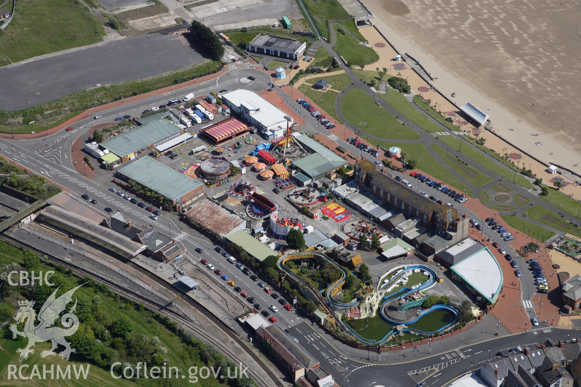 RCAHMW colour oblique photograph of Barry Island Pleasure Park, recorded prior to demolition. Taken by Toby Driver on 22/05/2012.