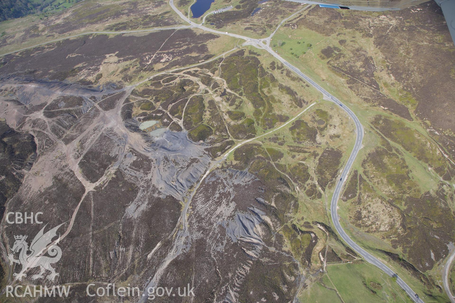 RCAHMW colour oblique photograph of Coal and Iron Ore workings west of Abergavenny Road. Taken by Toby Driver on 22/05/2012.