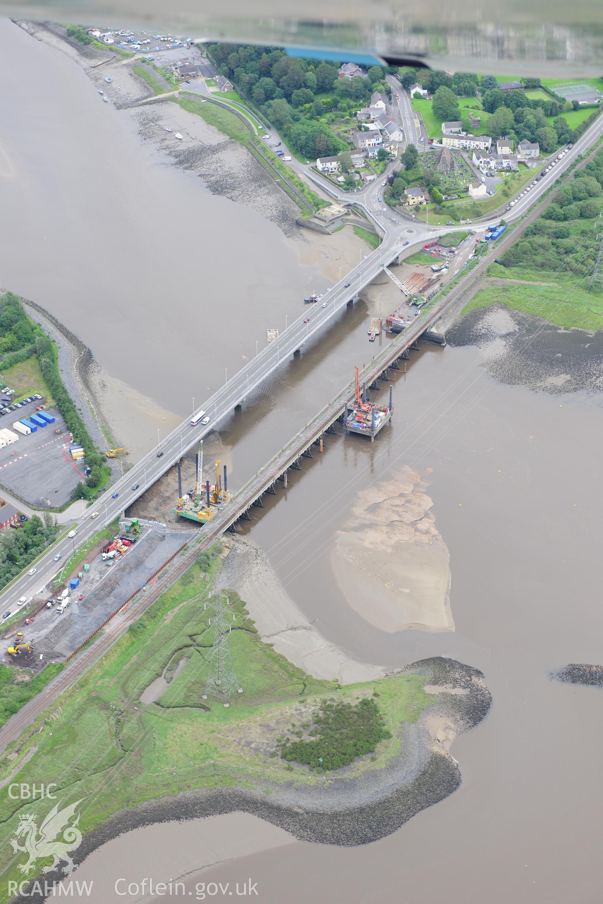 RCAHMW colour oblique photograph of Loughur Viaduct. Taken by Toby Driver on 05/07/2012.