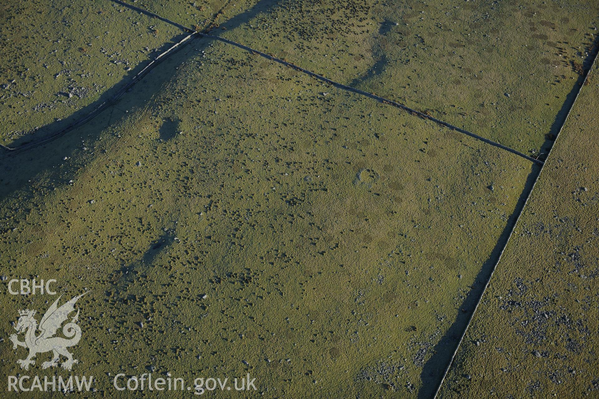 RCAHMW colour oblique photograph of Llyn Irddyn enclosure. Taken by Toby Driver on 10/12/2012.