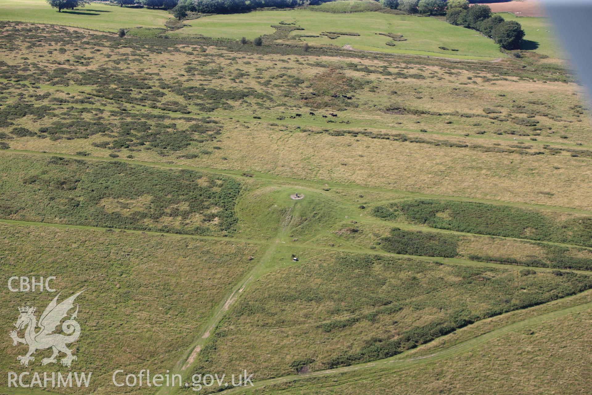 RCAHMW colour oblique photograph of Garth Hill Barrow I. Taken by Toby Driver on 24/07/2012.