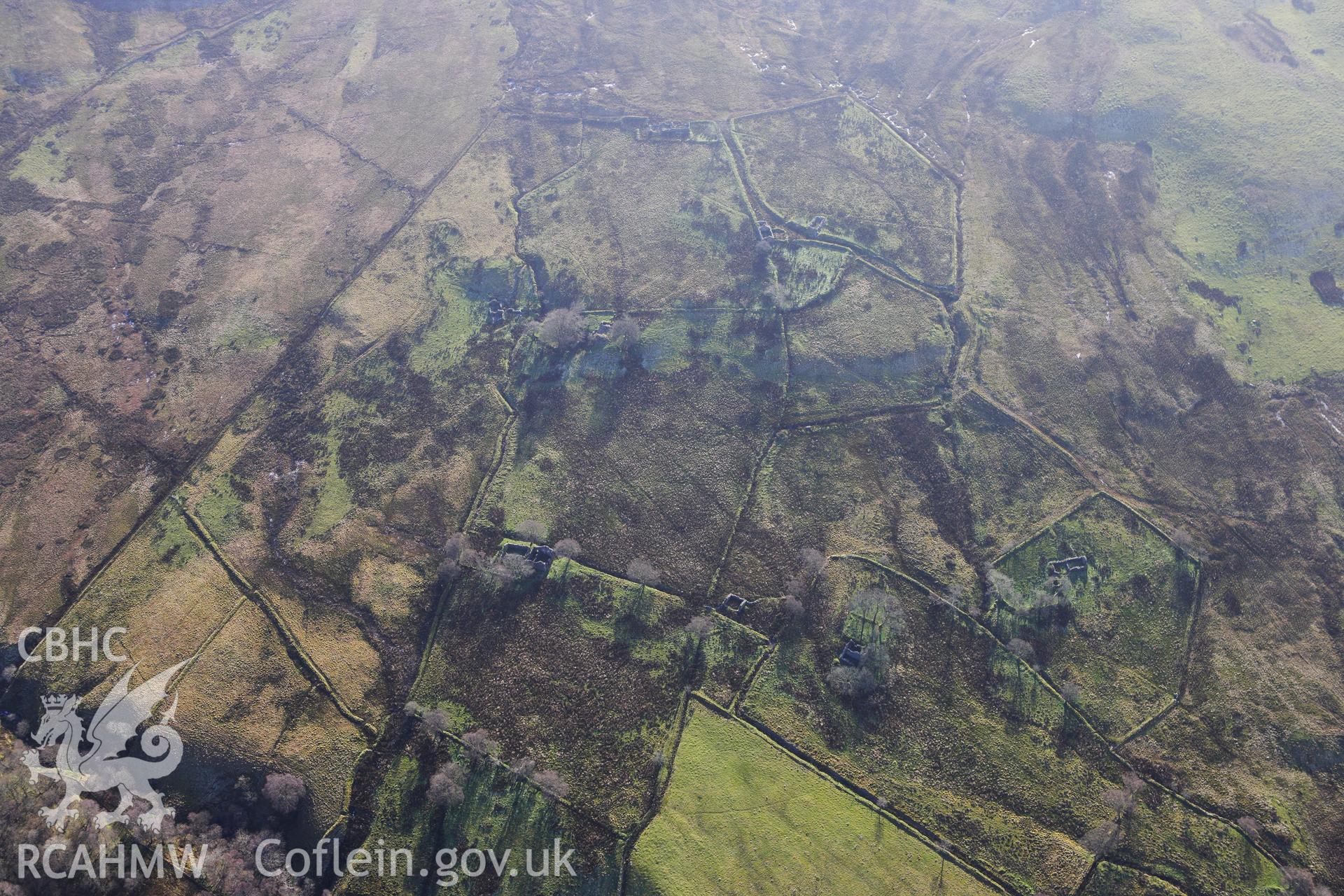 RCAHMW colour oblique photograph of Bryngwyn Bach. Taken by Toby Driver on 07/02/2012.