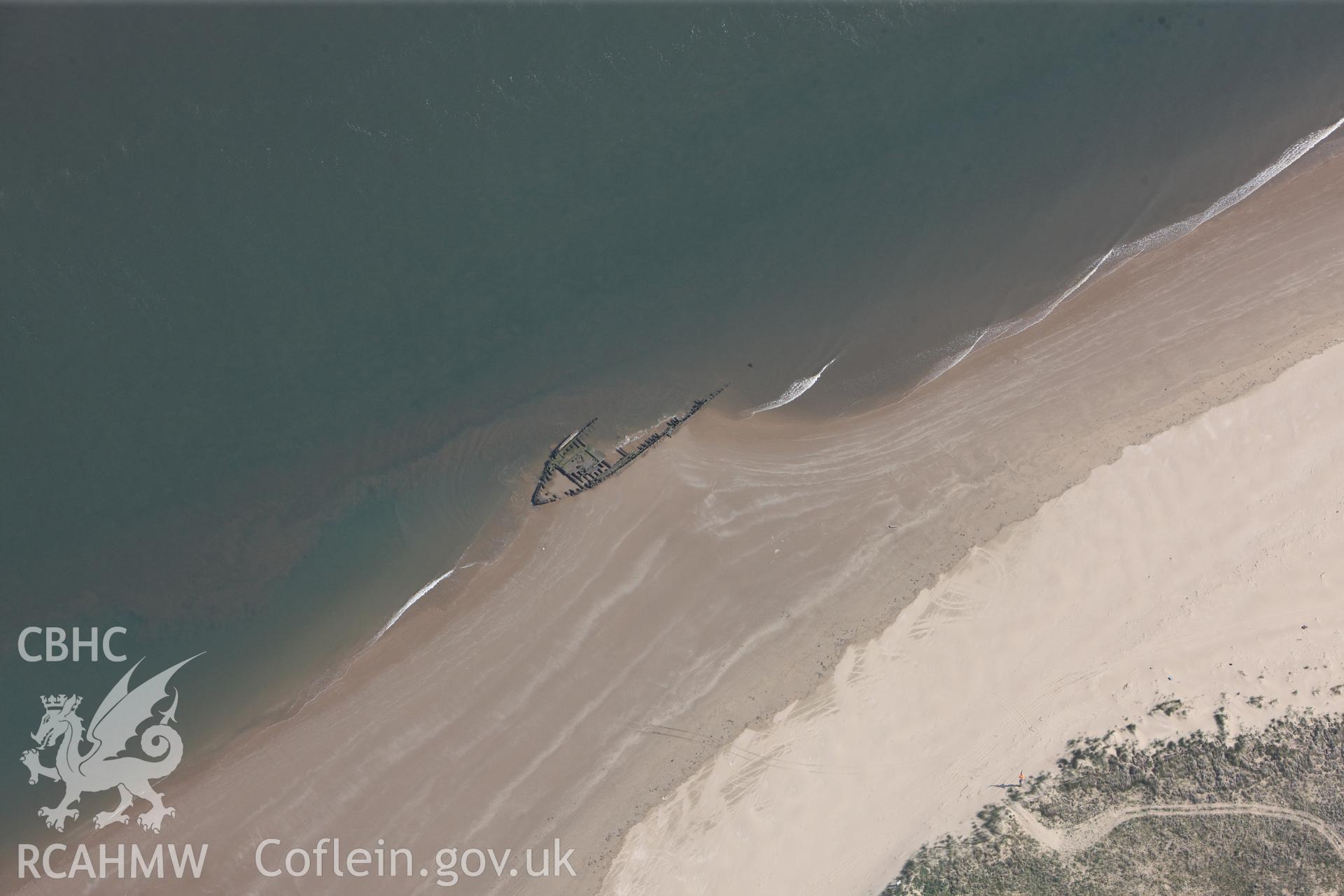 RCAHMW colour oblique photograph of Close view of the wreck Paul, looking north east. Taken by Toby Driver on 24/05/2012.