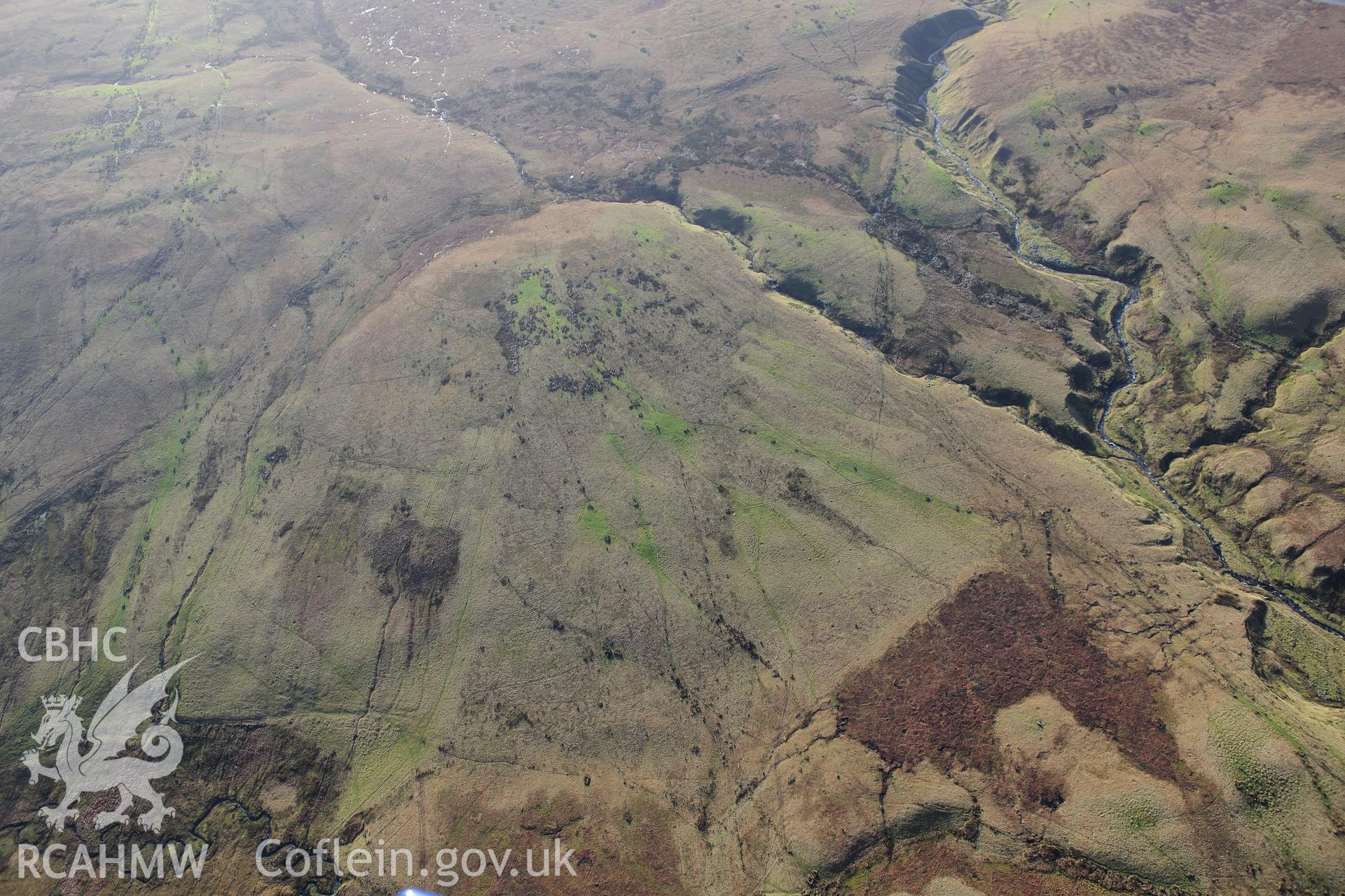 RCAHMW colour oblique photograph of Nant Tarw Ritual Complex, wide landscape view from north. Taken by Toby Driver on 23/11/2012.