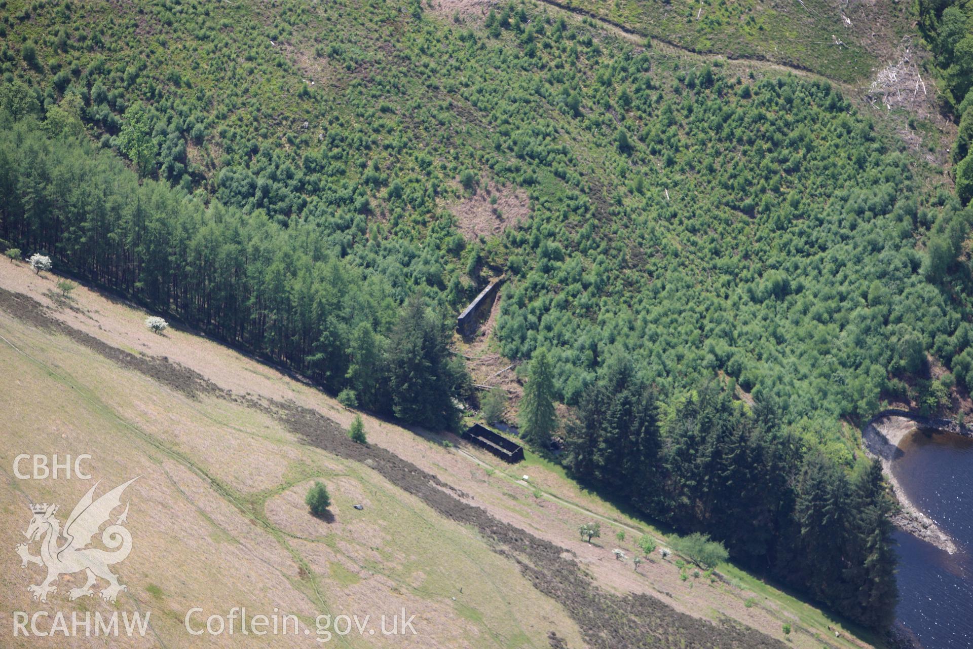 RCAHMW colour oblique photograph of Nant Y Gro Dam. Taken by Toby Driver on 28/05/2012.
