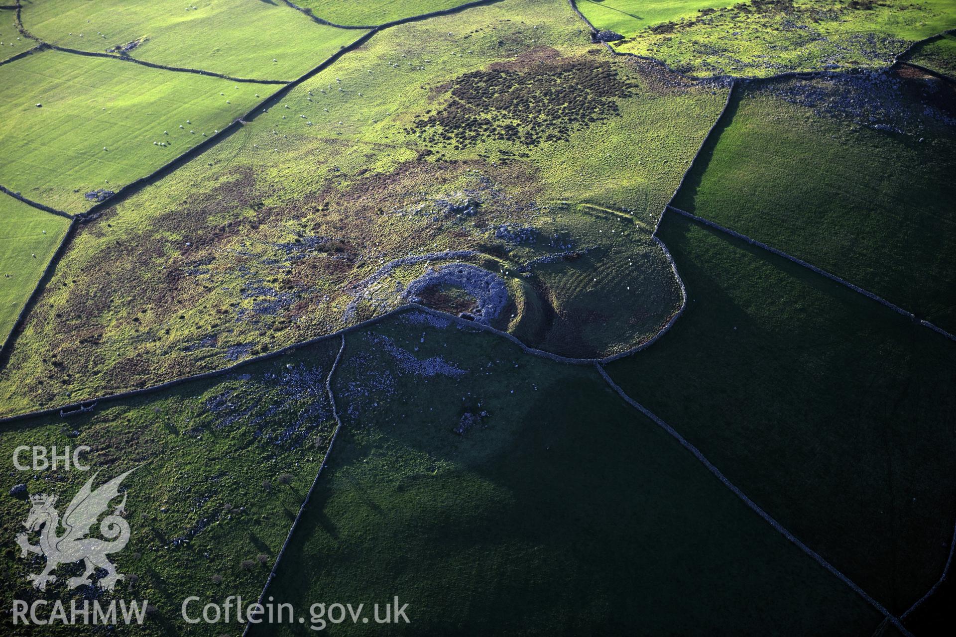 RCAHMW colour oblique photograph of Carn Pentyrch Hillfort. Taken by Toby Driver on 10/12/2012.