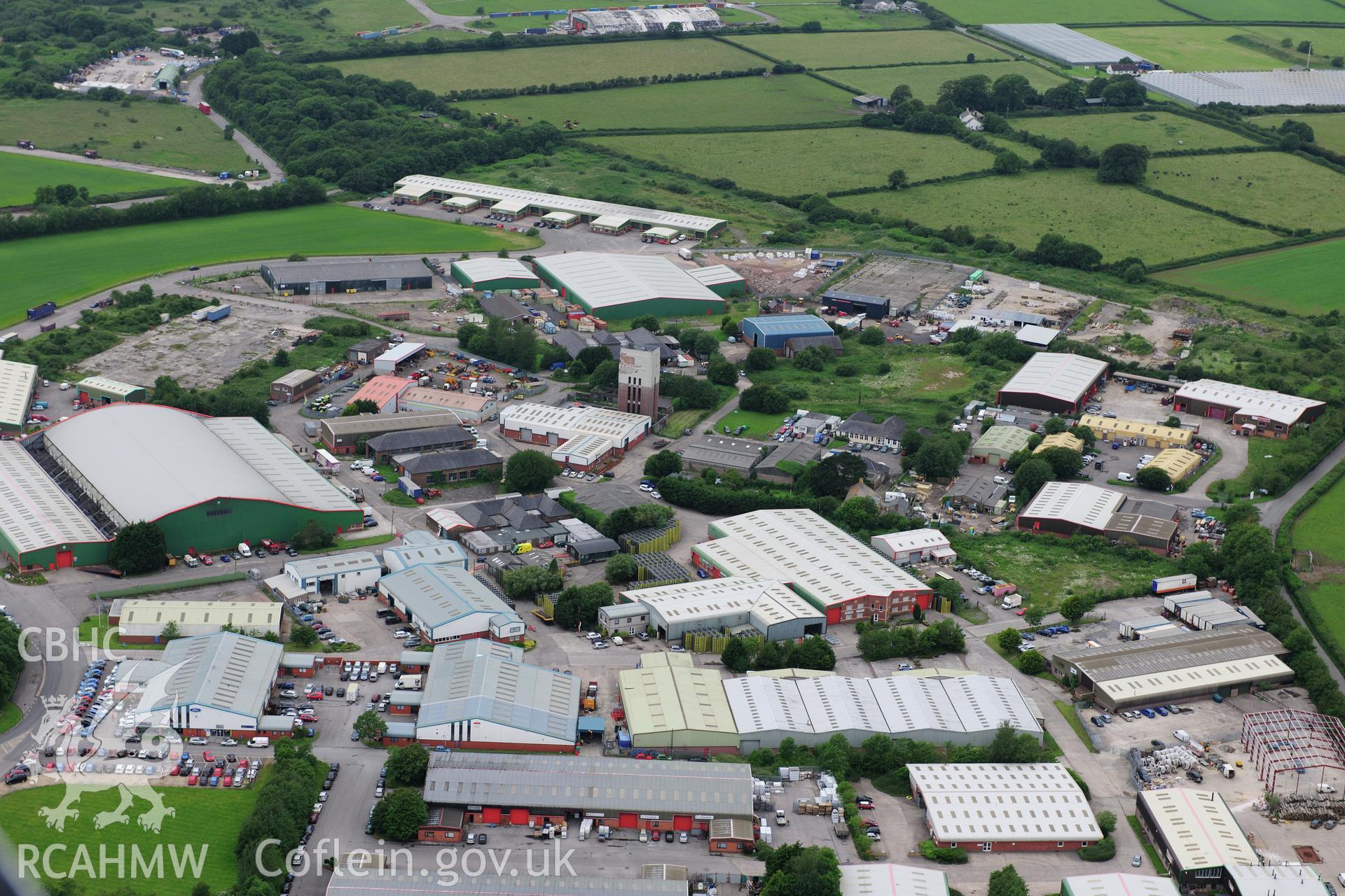 RCAHMW colour oblique photograph of Vale Business Park. Taken by Toby Driver on 05/07/2012.