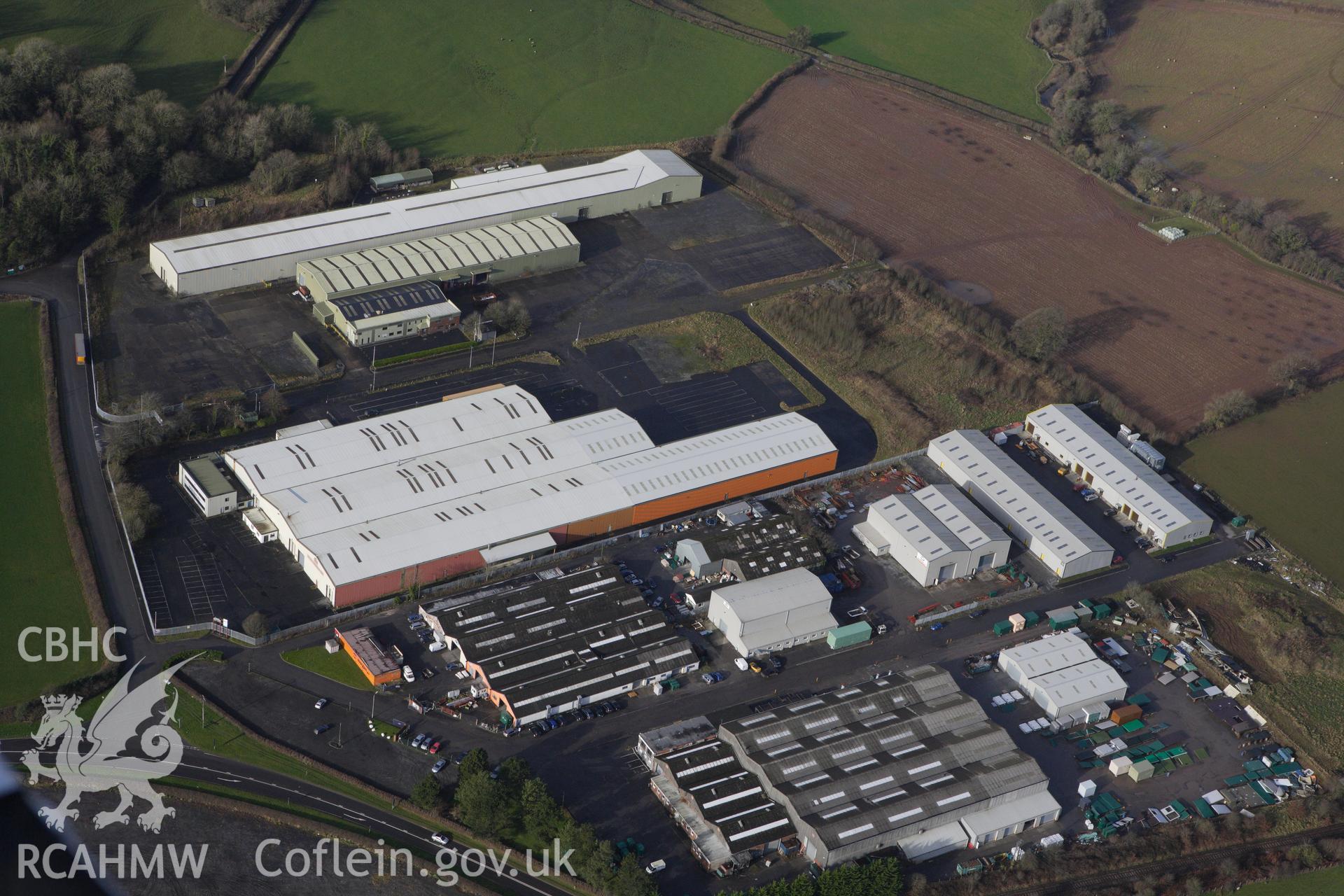 RCAHMW colour oblique photograph of Cil-yr-ychen Lime Works. Taken by Toby Driver on 27/01/2012.