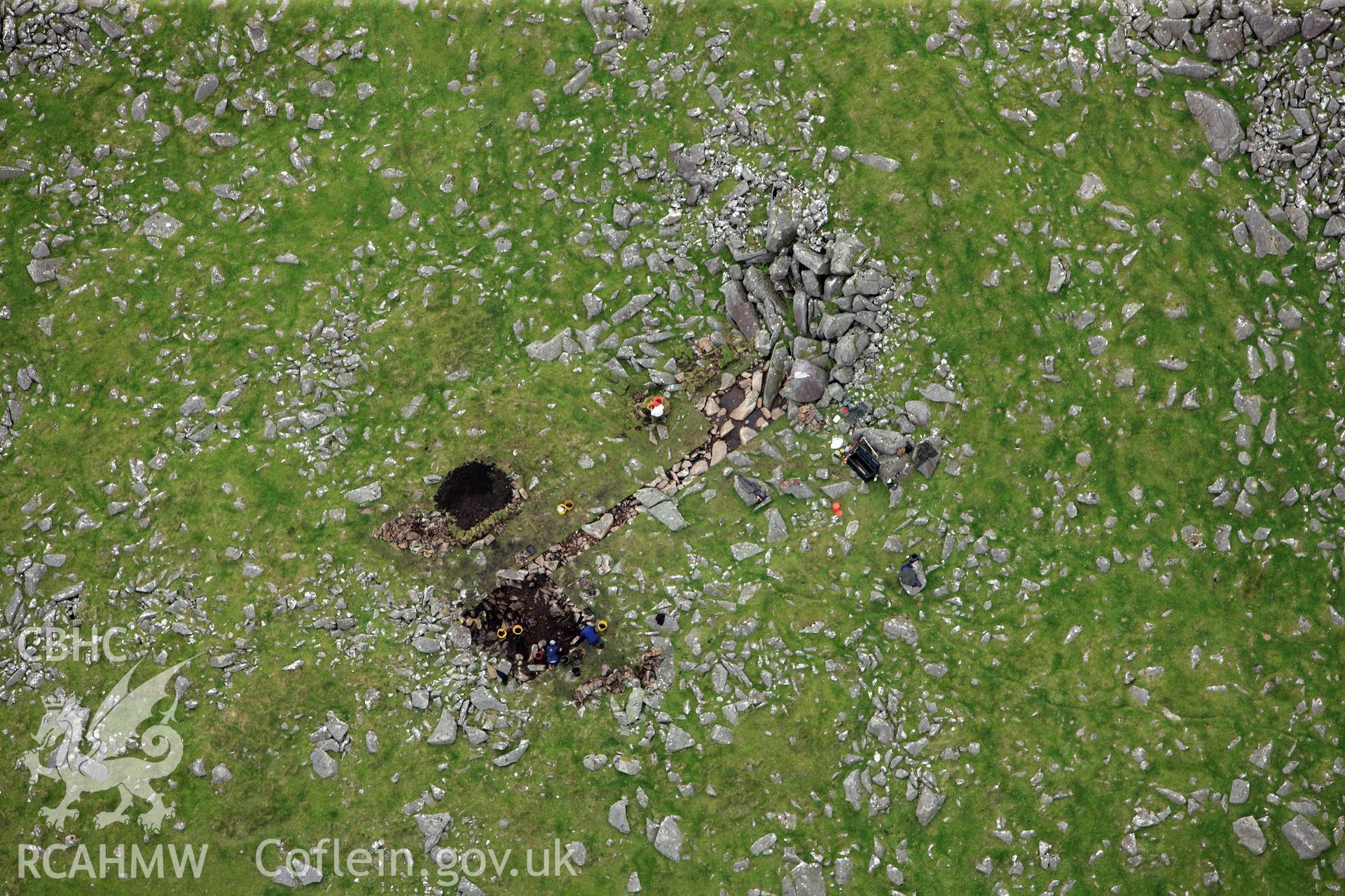 RCAHMW colour oblique photograph of Carn Menyn. Taken by Toby Driver on 05/07/2012.