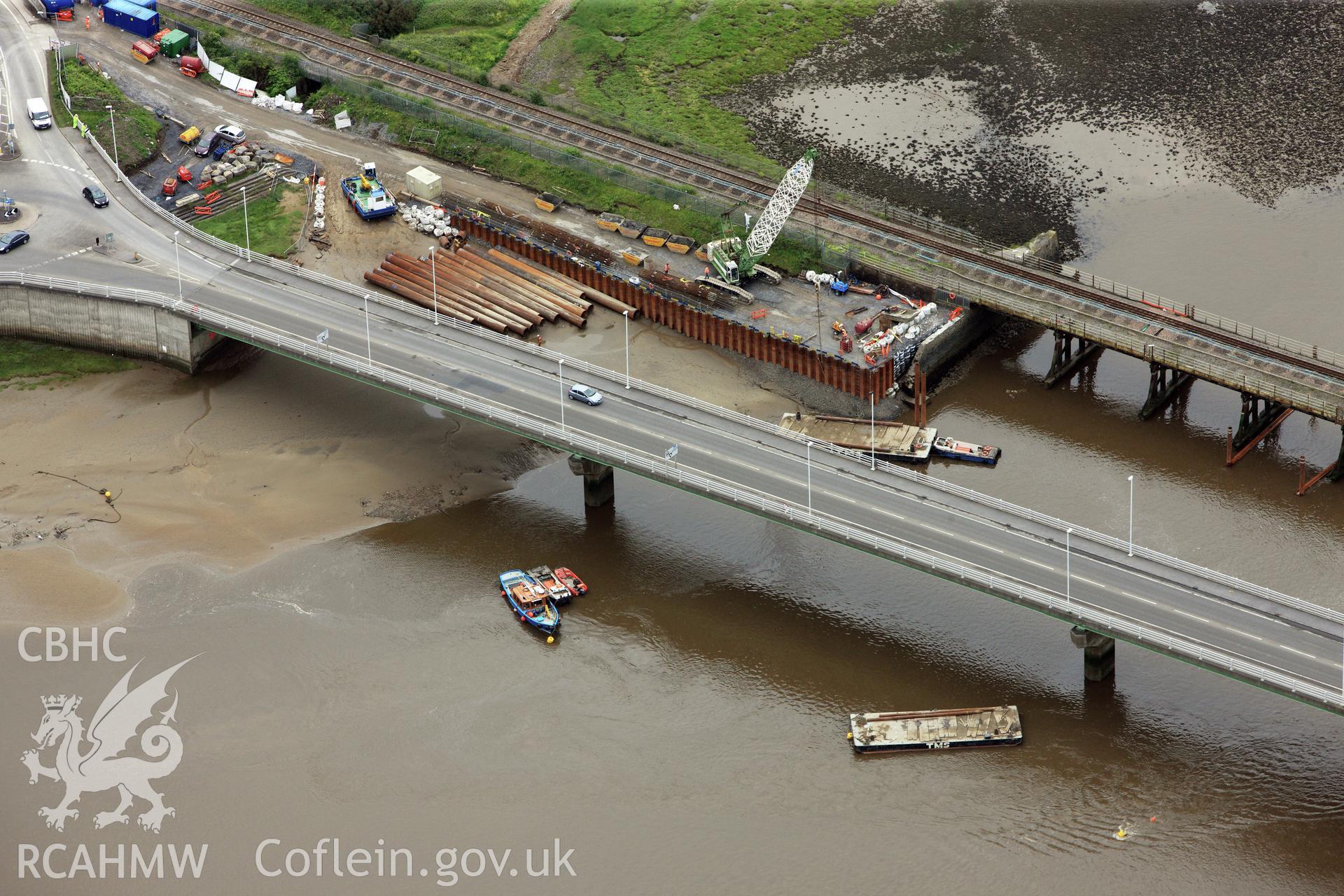 RCAHMW colour oblique photograph of Loughur Viaduct. Taken by Toby Driver on 05/07/2012.