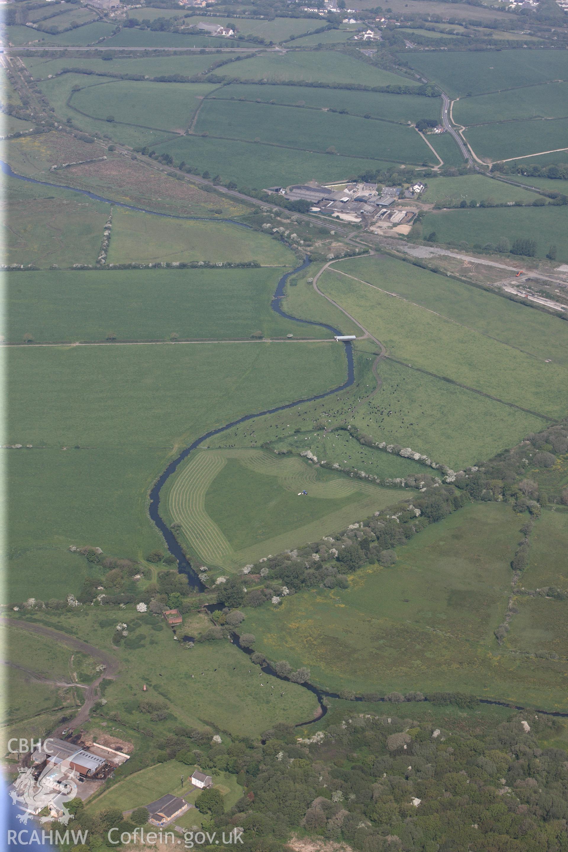 RCAHMW colour oblique photograph of General view of Spudder's Bridge aqueduct, looking north west. Taken by Toby Driver on 24/05/2012.
