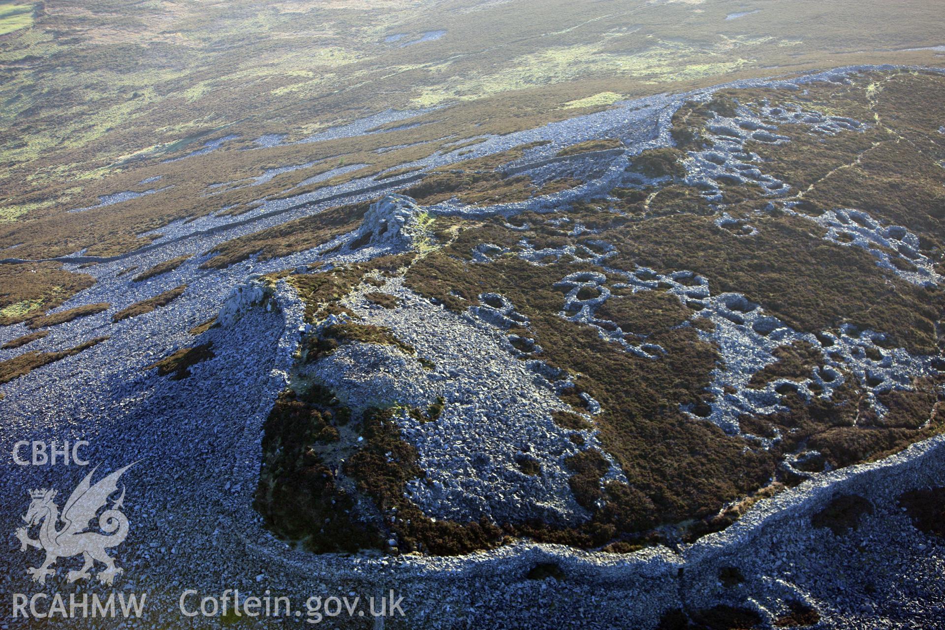 RCAHMW colour oblique photograph of Carnedd Tre'r Ceiri, and hillfort. Taken by Toby Driver on 10/12/2012.