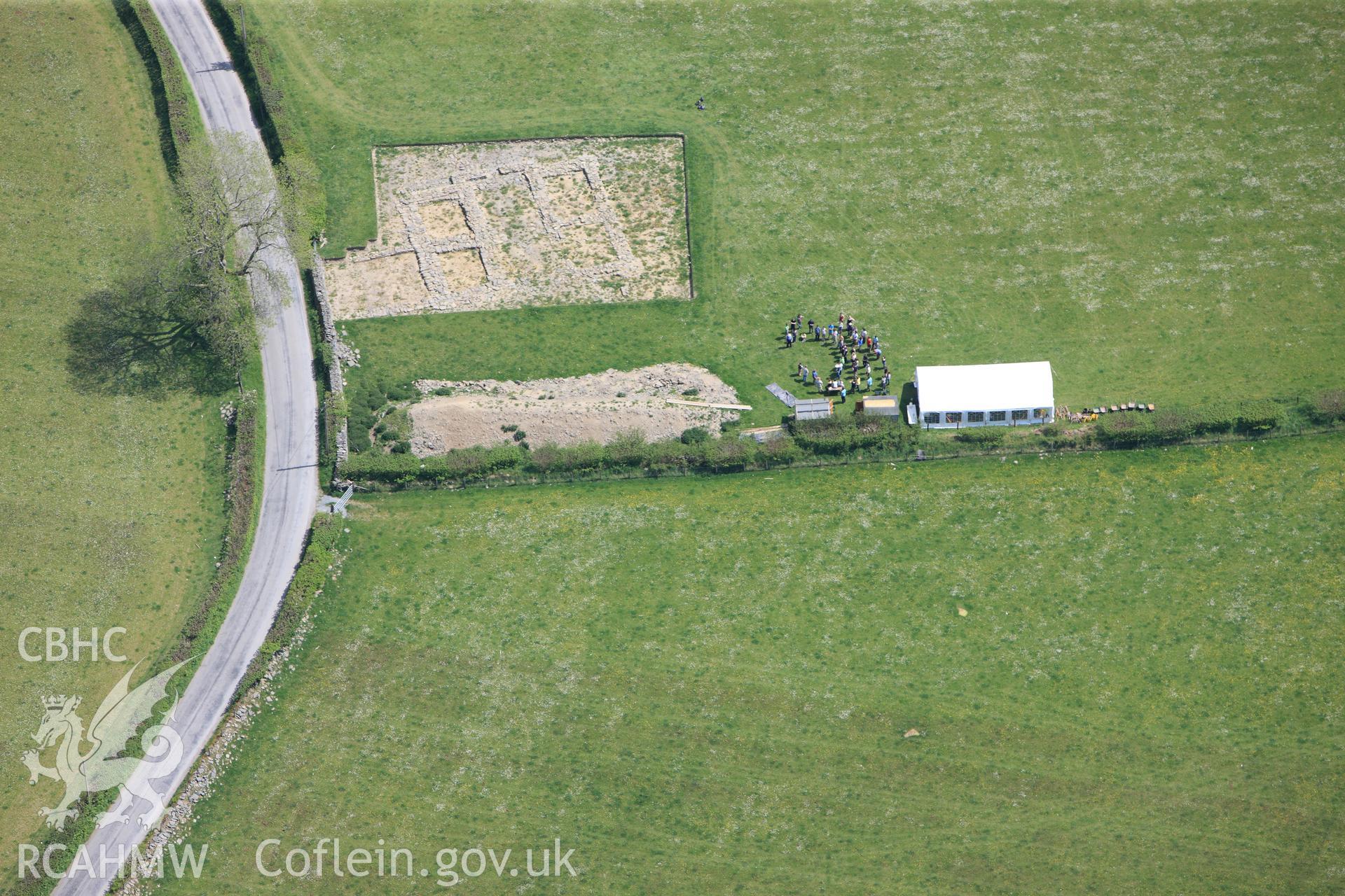 RCAHMW colour oblique photograph of Gatehouse, Strata Florida Precinct. Taken by Toby Driver on 28/05/2012.