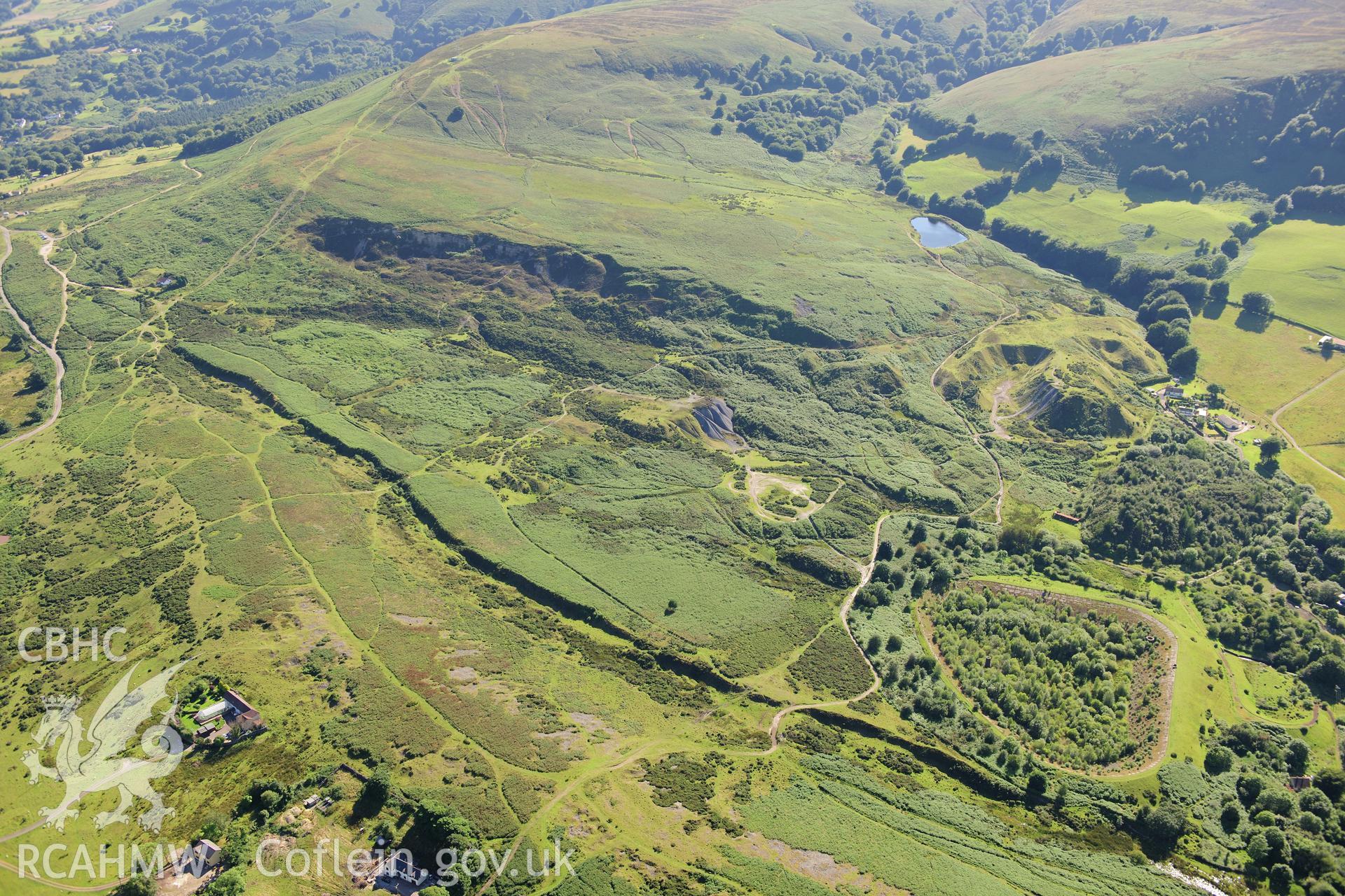 RCAHMW colour oblique photograph of Iron Ore Scouring, Upper Race, Pontypool. Taken by Toby Driver on 24/07/2012.