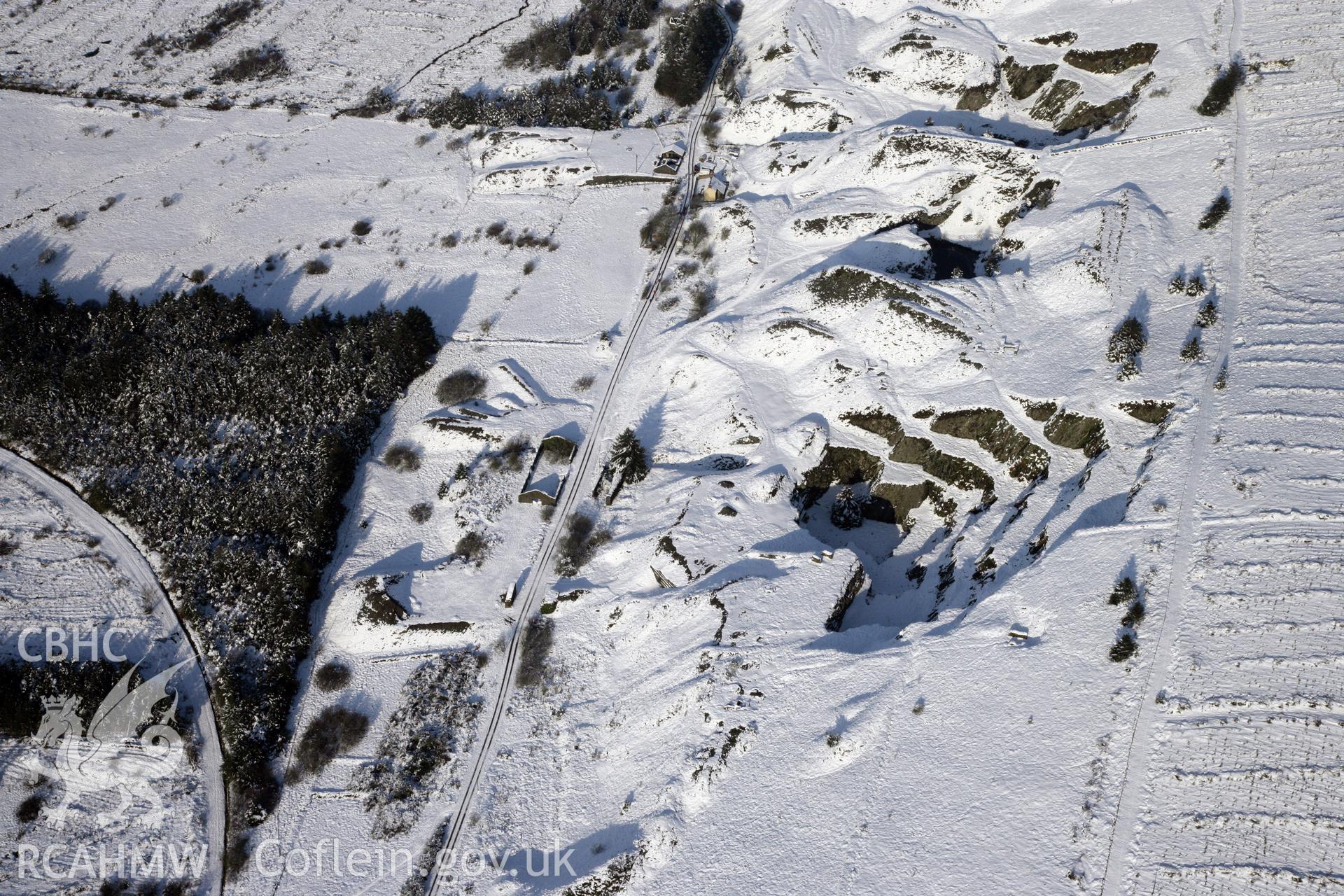 RCAHMW colour oblique photograph of Rosebush Quarry. Taken by Toby Driver on 02/02/2012.