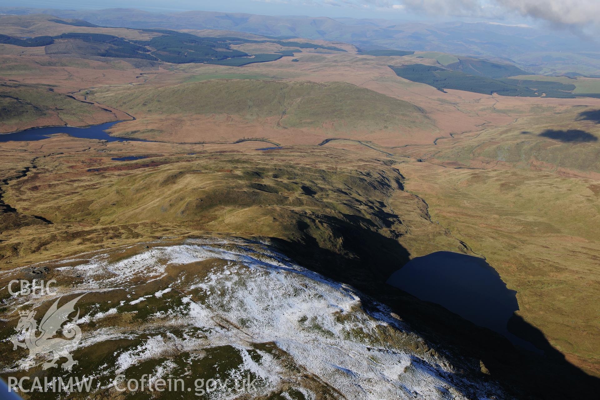 RCAHMW colour oblique photograph of Pen Plynlimon fawr, north cairn. Taken by Toby Driver on 05/11/2012.