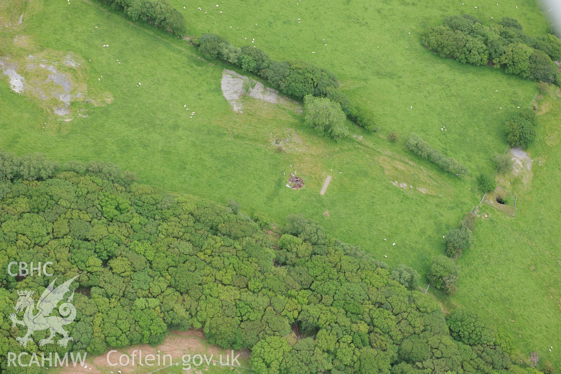 RCAHMW colour oblique photograph of Florida Mine, excavations in progress. Taken by Toby Driver on 19/06/2012.