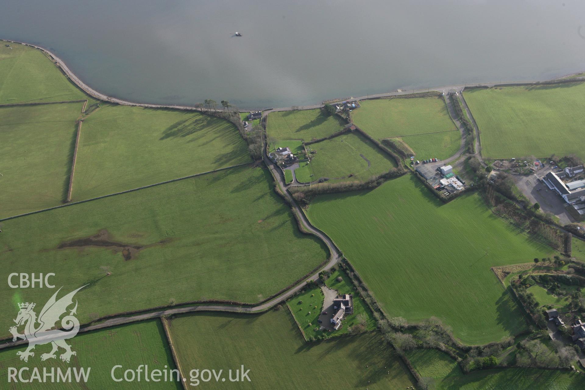 RCAHMW colour oblique photograph of Tai Cochion Roman settlement, general view. Taken by Toby Driver on 13/01/2012.