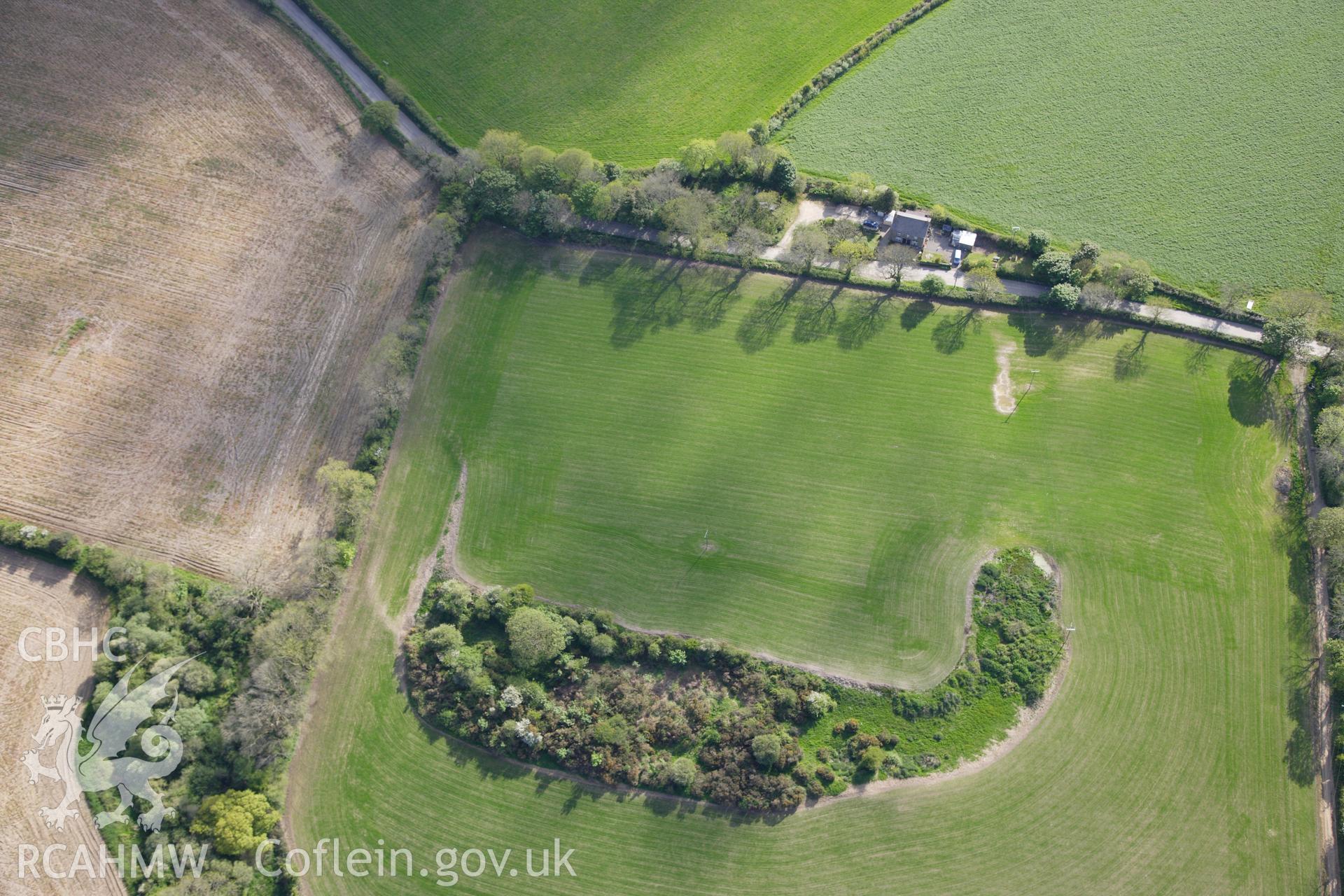 RCAHMW colour oblique photograph of Wiston Roman fort. Taken by Toby Driver on 22/05/2012.