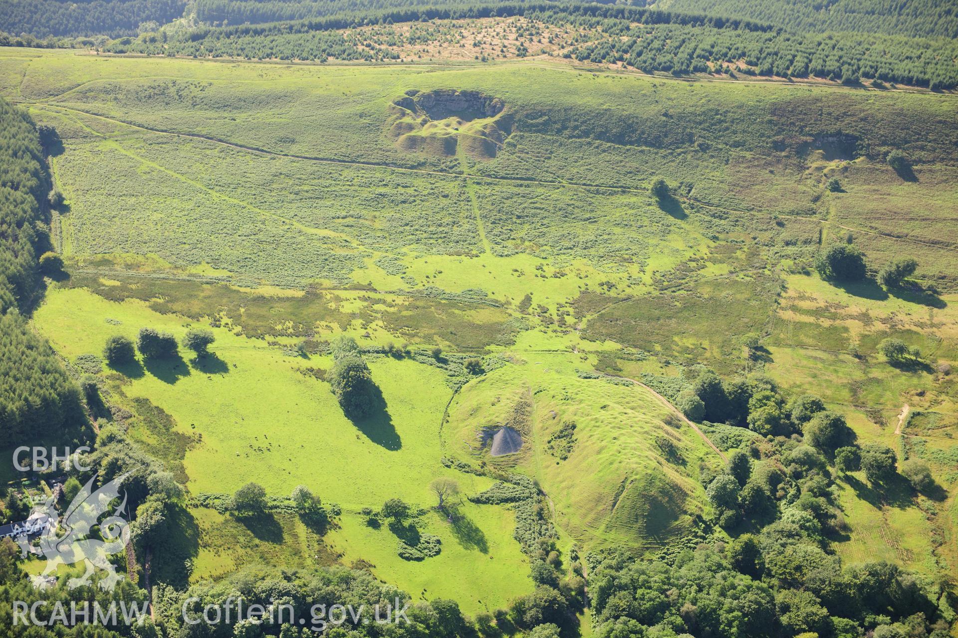 RCAHMW colour oblique photograph of Henllys Colliery, Coal Mine. Taken by Toby Driver on 24/07/2012.