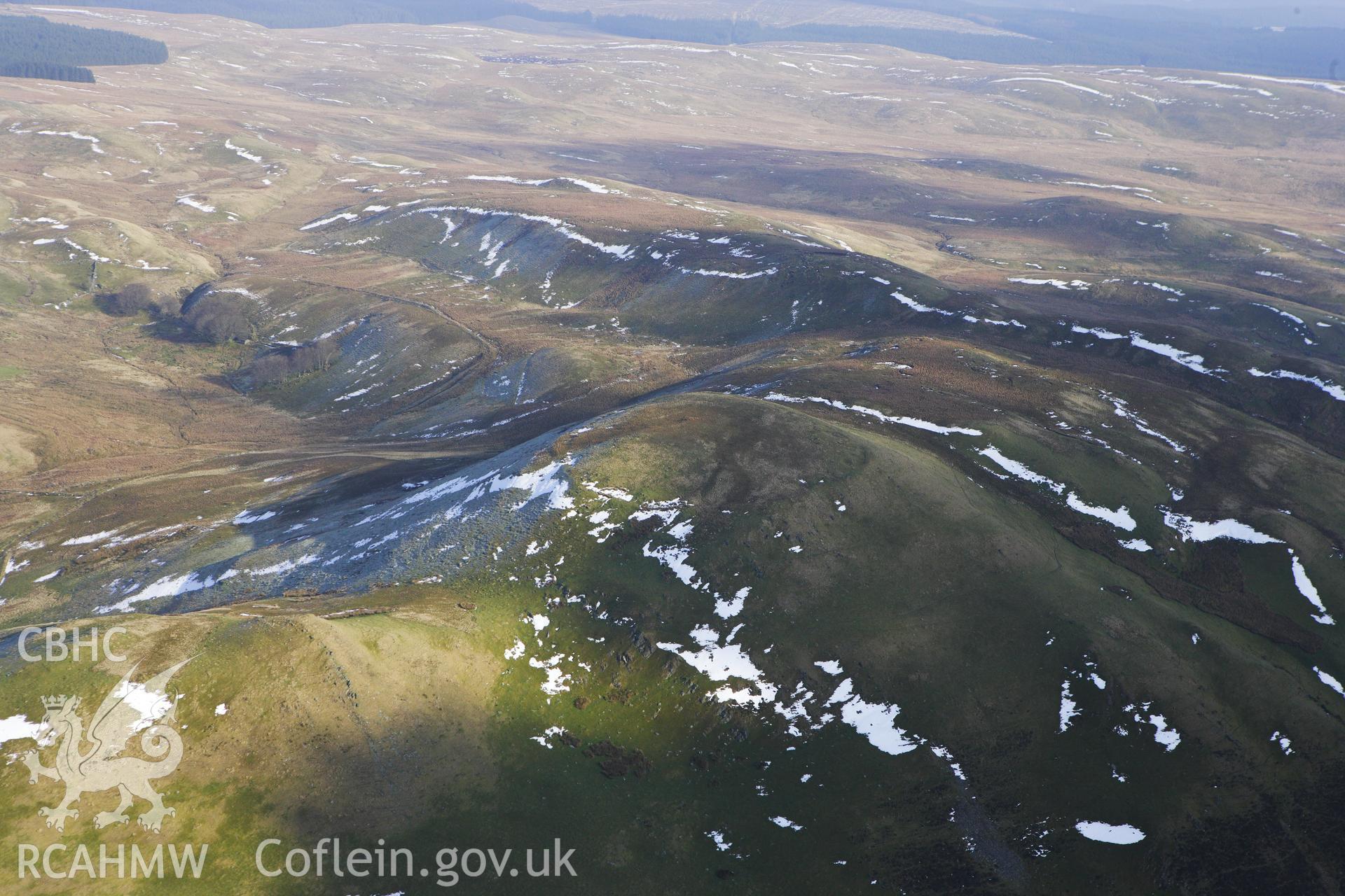 RCAHMW colour oblique photograph of Castell Rhyfel. Taken by Toby Driver on 07/02/2012.