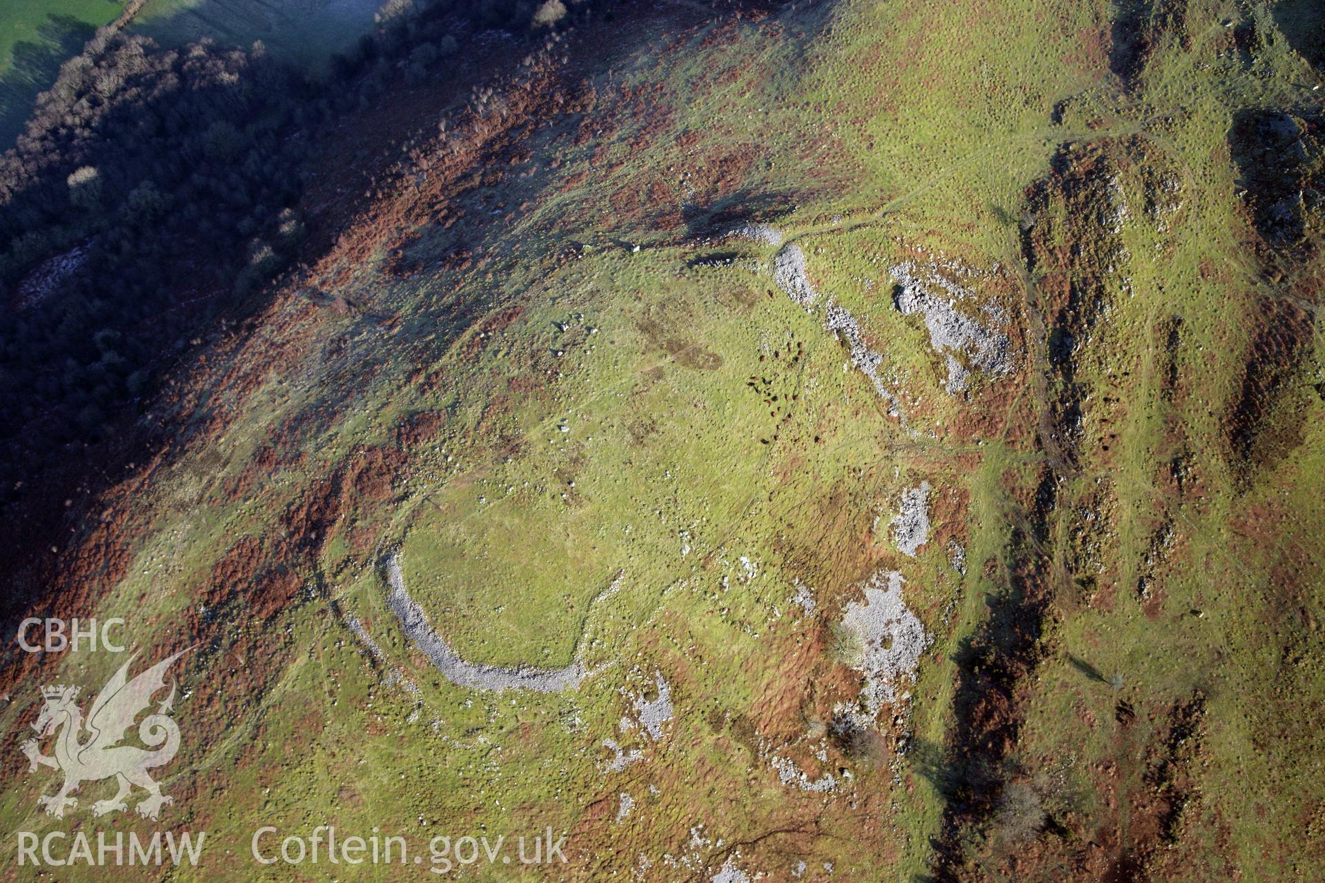 RCAHMW colour oblique photograph of Gaer Fach. Taken by Toby Driver on 02/02/2012.