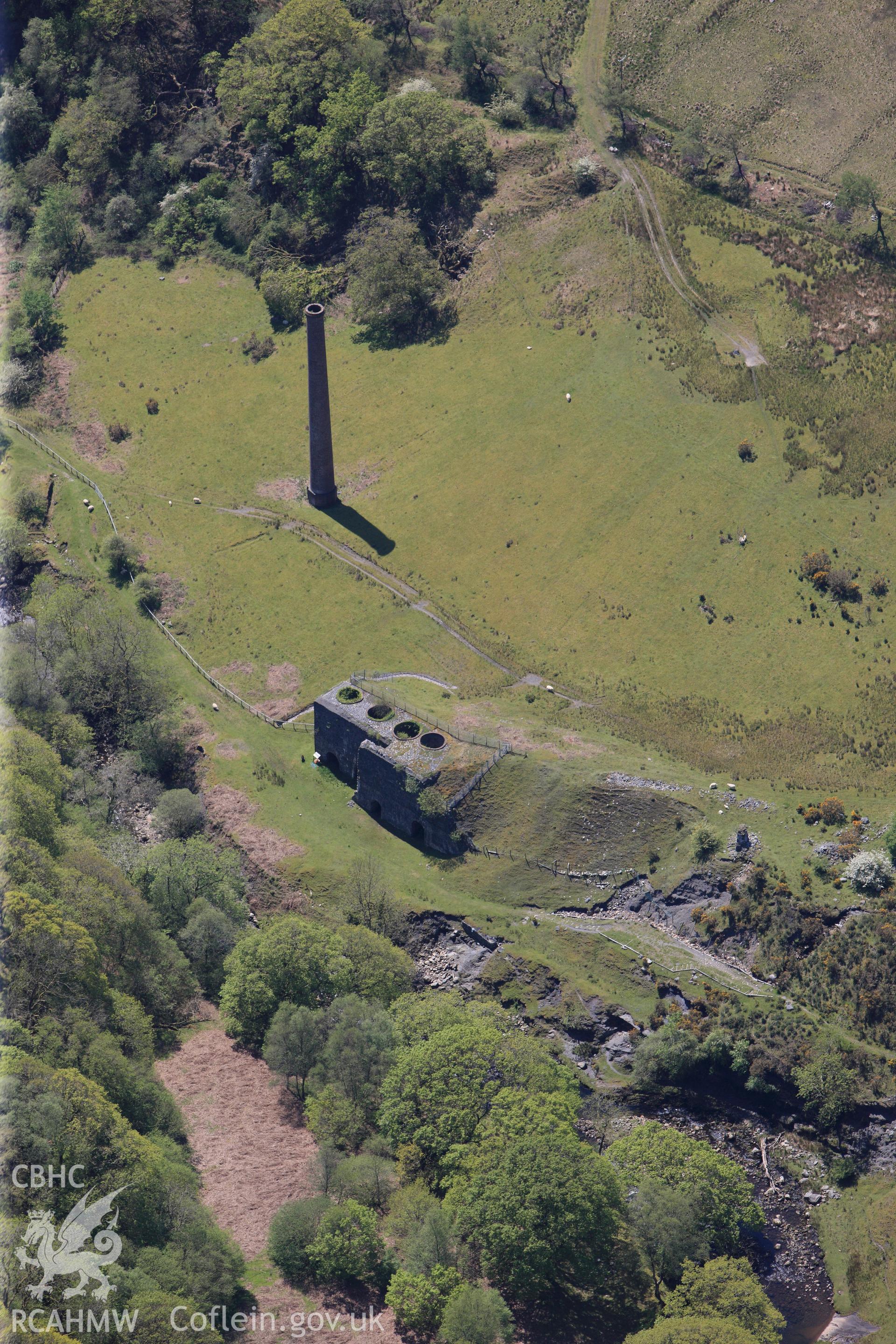 RCAHMW colour oblique photograph of Henllys Vale coal mine and quarry. Taken by Toby Driver on 22/05/2012.