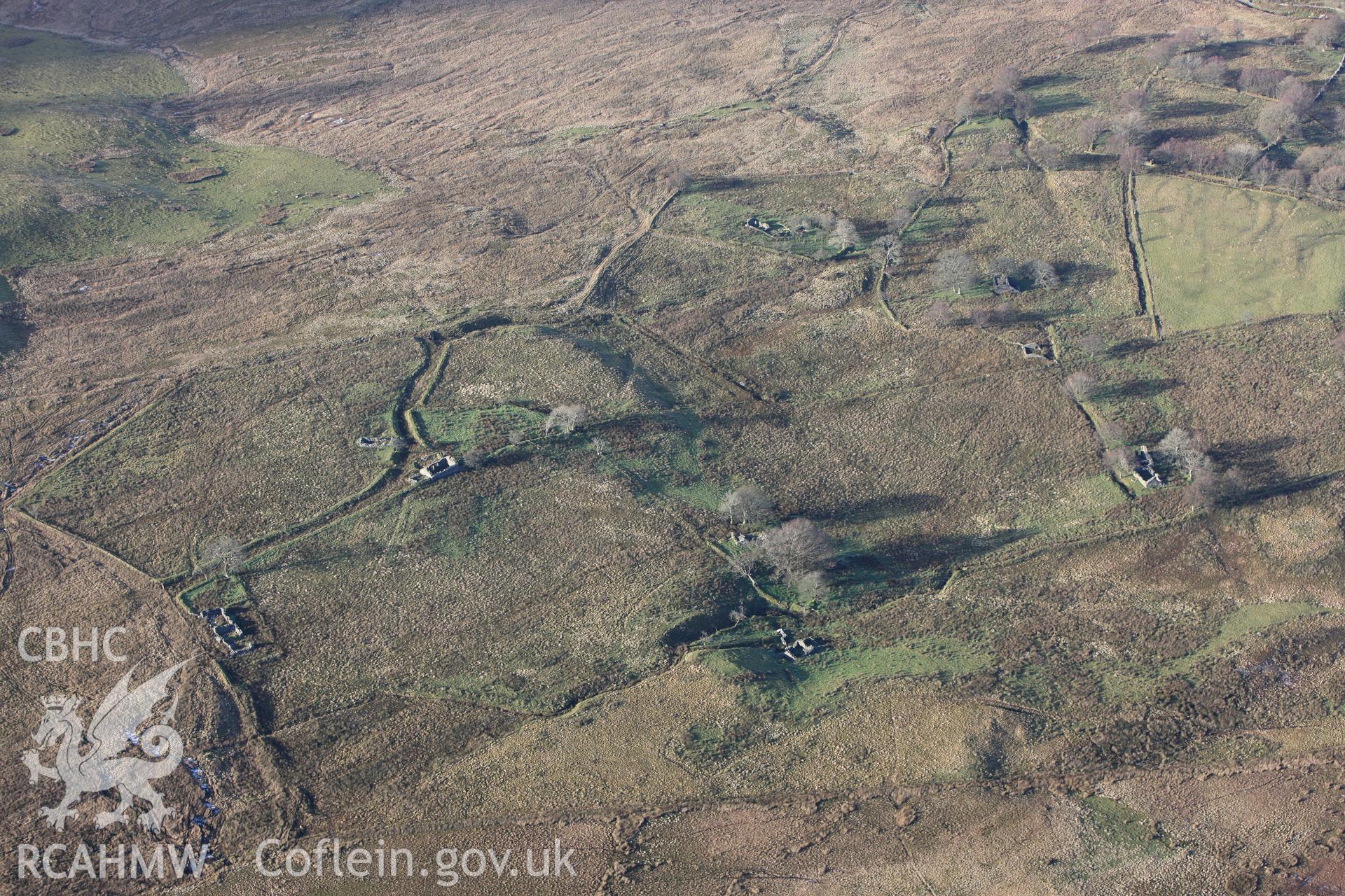 RCAHMW colour oblique photograph of Bryngwyn Bach. Taken by Toby Driver on 07/02/2012.