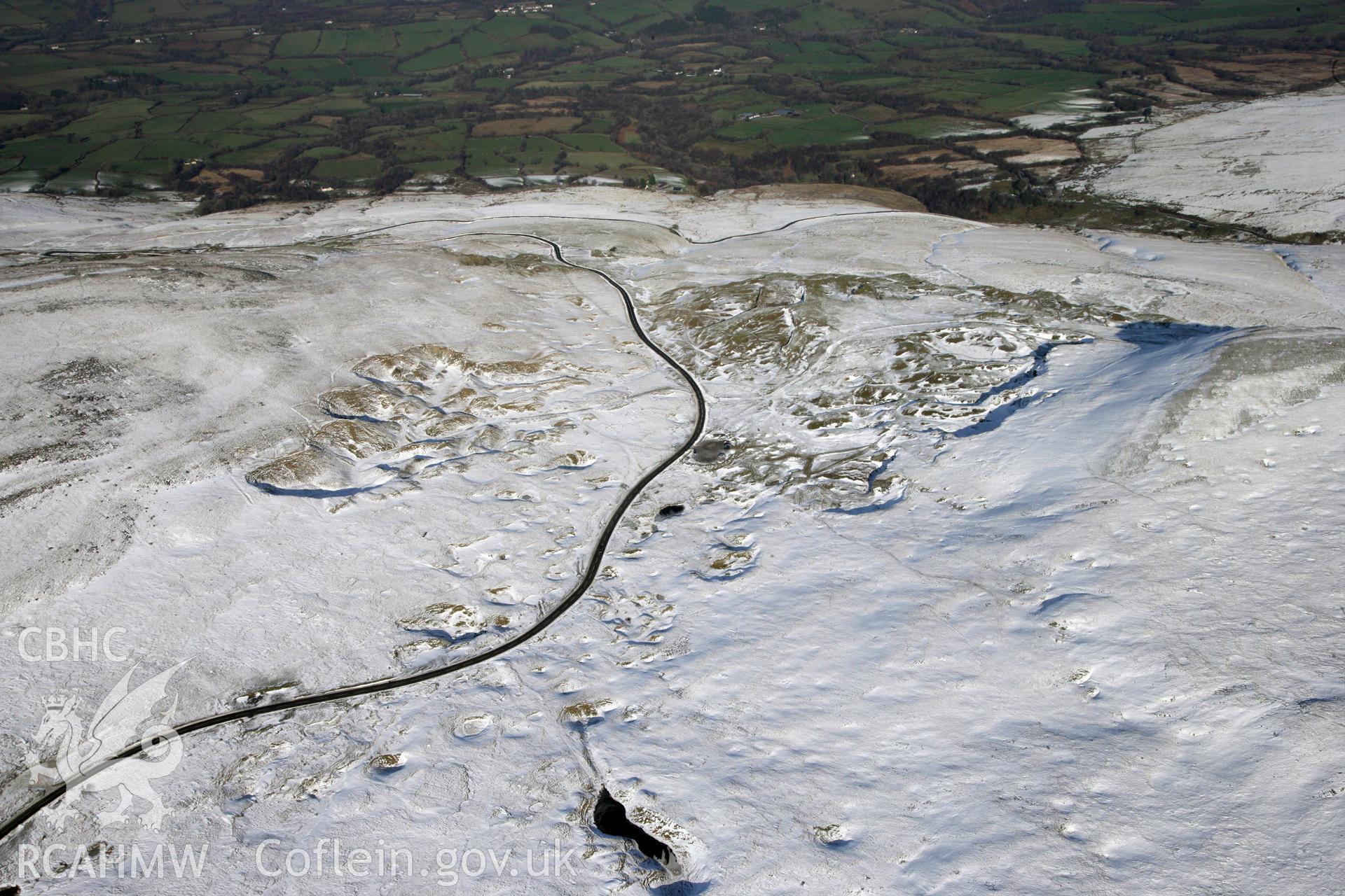RCAHMW colour oblique photograph of Foel Fawr Quarry Complex. Taken by Toby Driver on 02/02/2012.