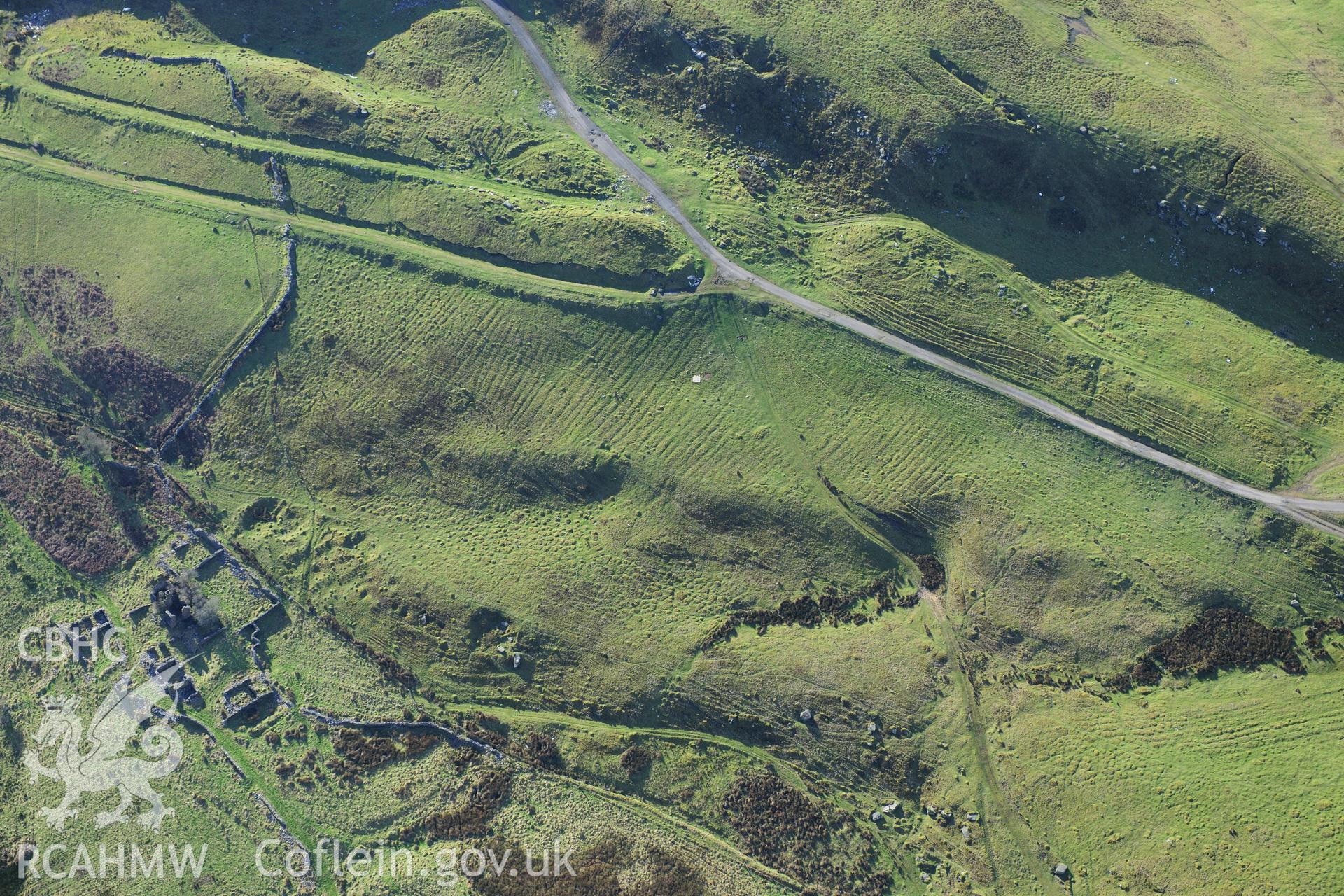 RCAHMW colour oblique photograph of Begwns farmstead. Taken by Toby Driver on 28/11/2012.