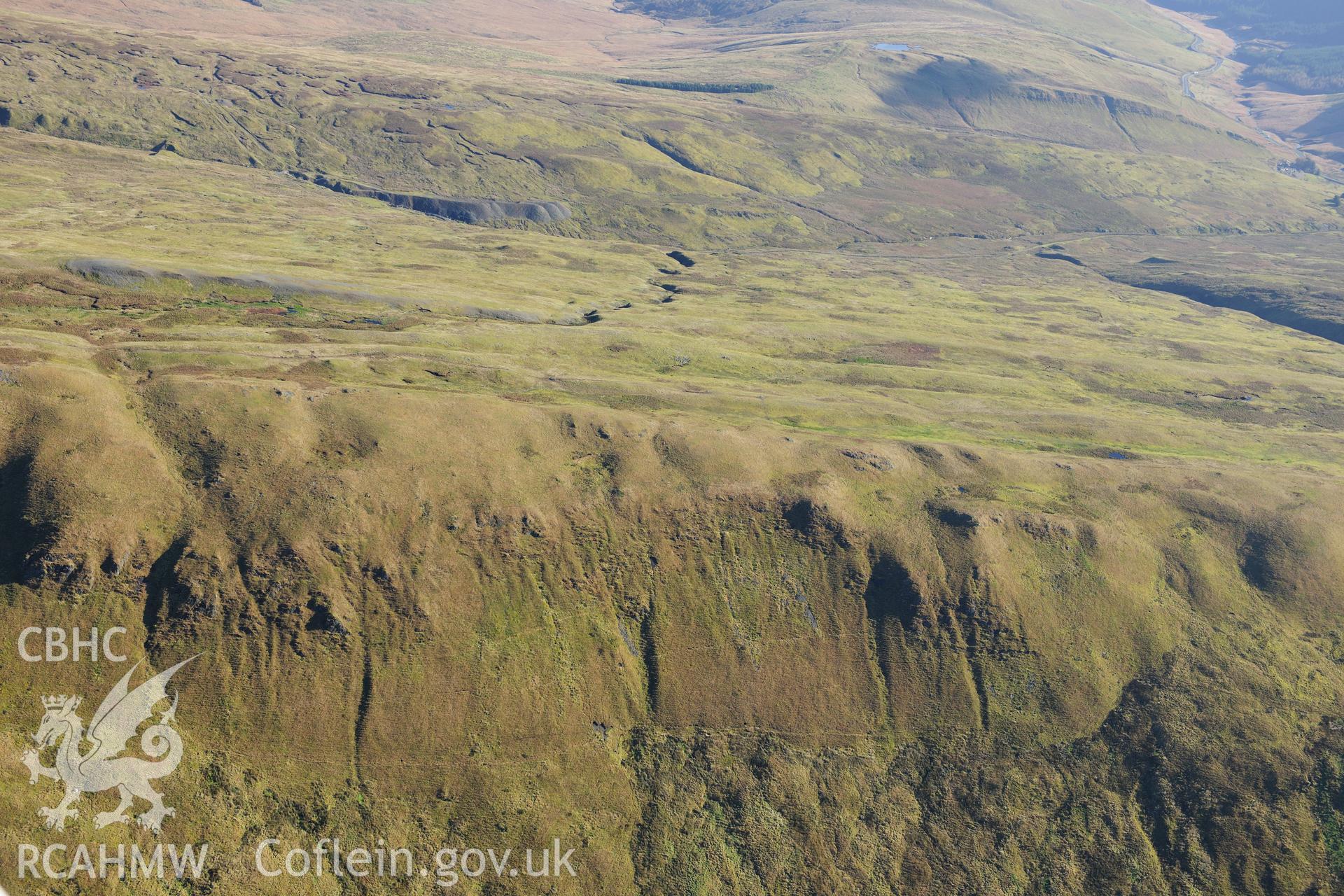 RCAHMW colour oblique photograph of Plynlimon lead mine, landscape view from west. Taken by Toby Driver on 05/11/2012.